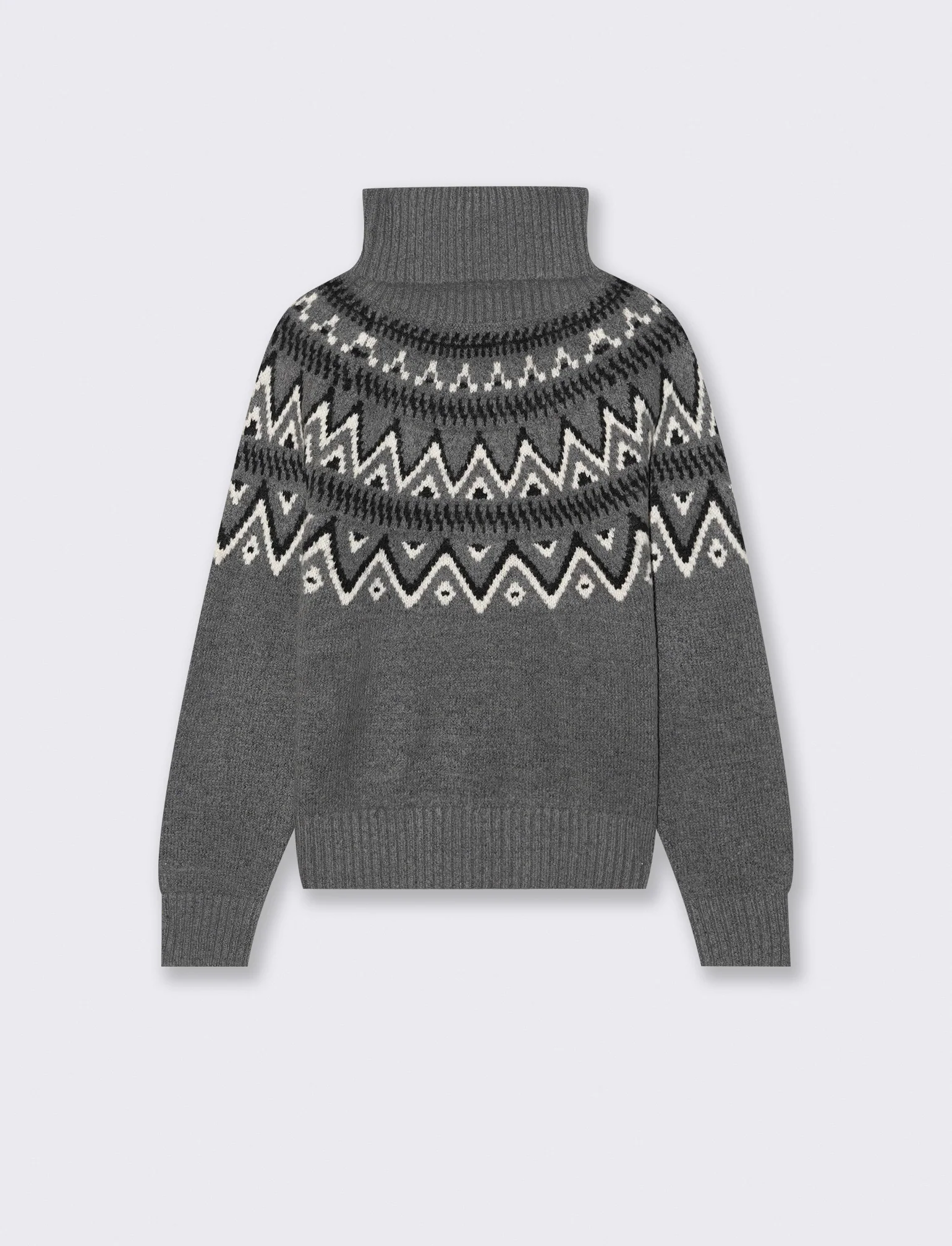 PULLOVER COLLO ALTO - Grigio scuro