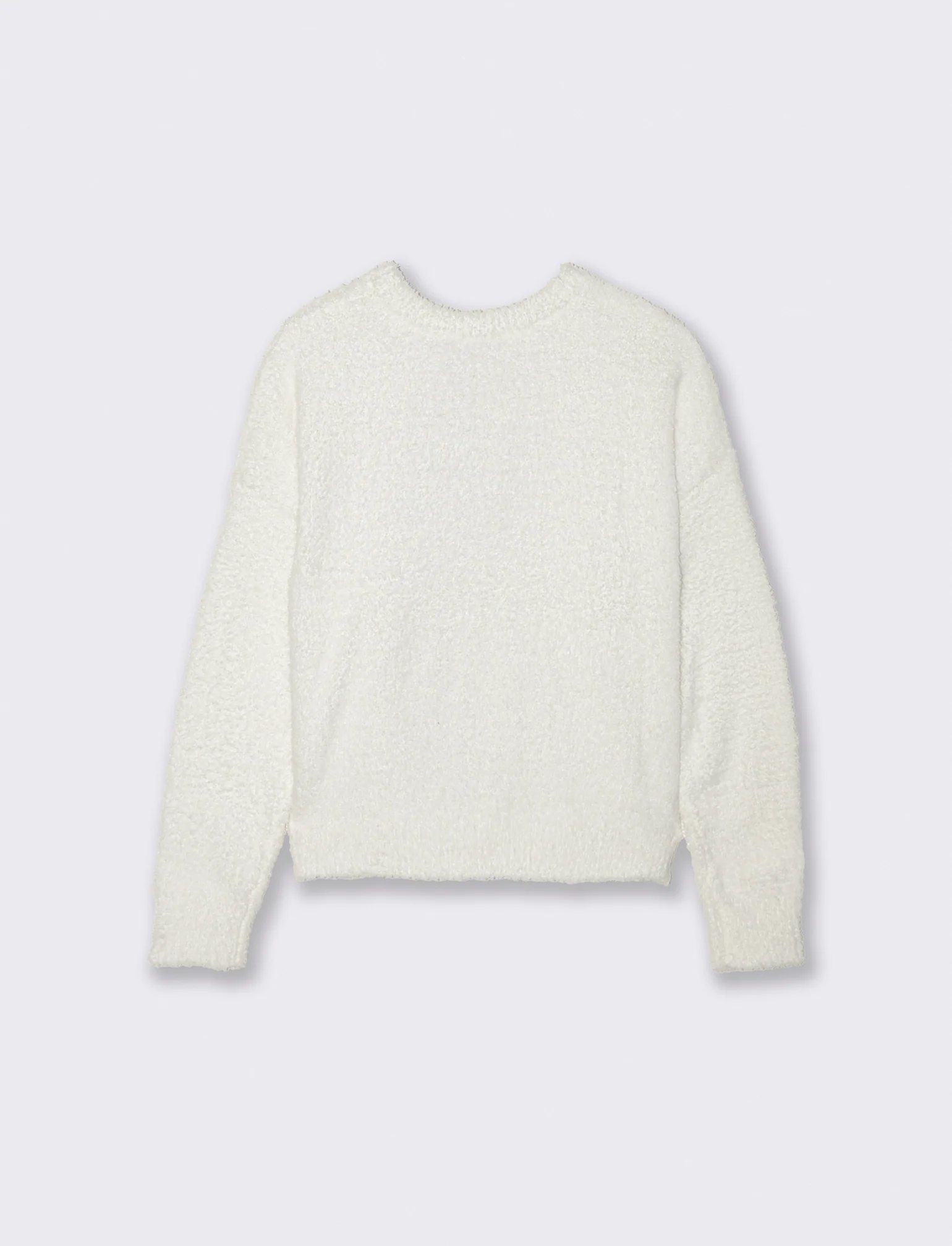 PULLOVER CON CUCITURA IN RILIEVO - Bianco latte - Image 2