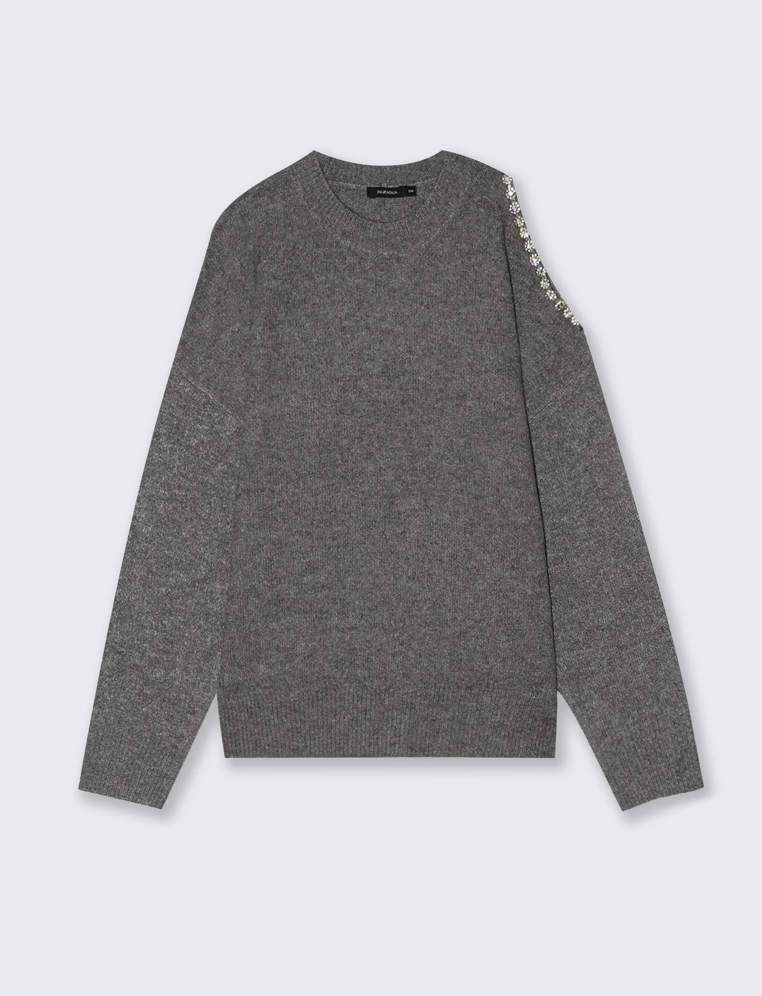 PULLOVER CON CUT-OUT - Grigio mel. - Image 4