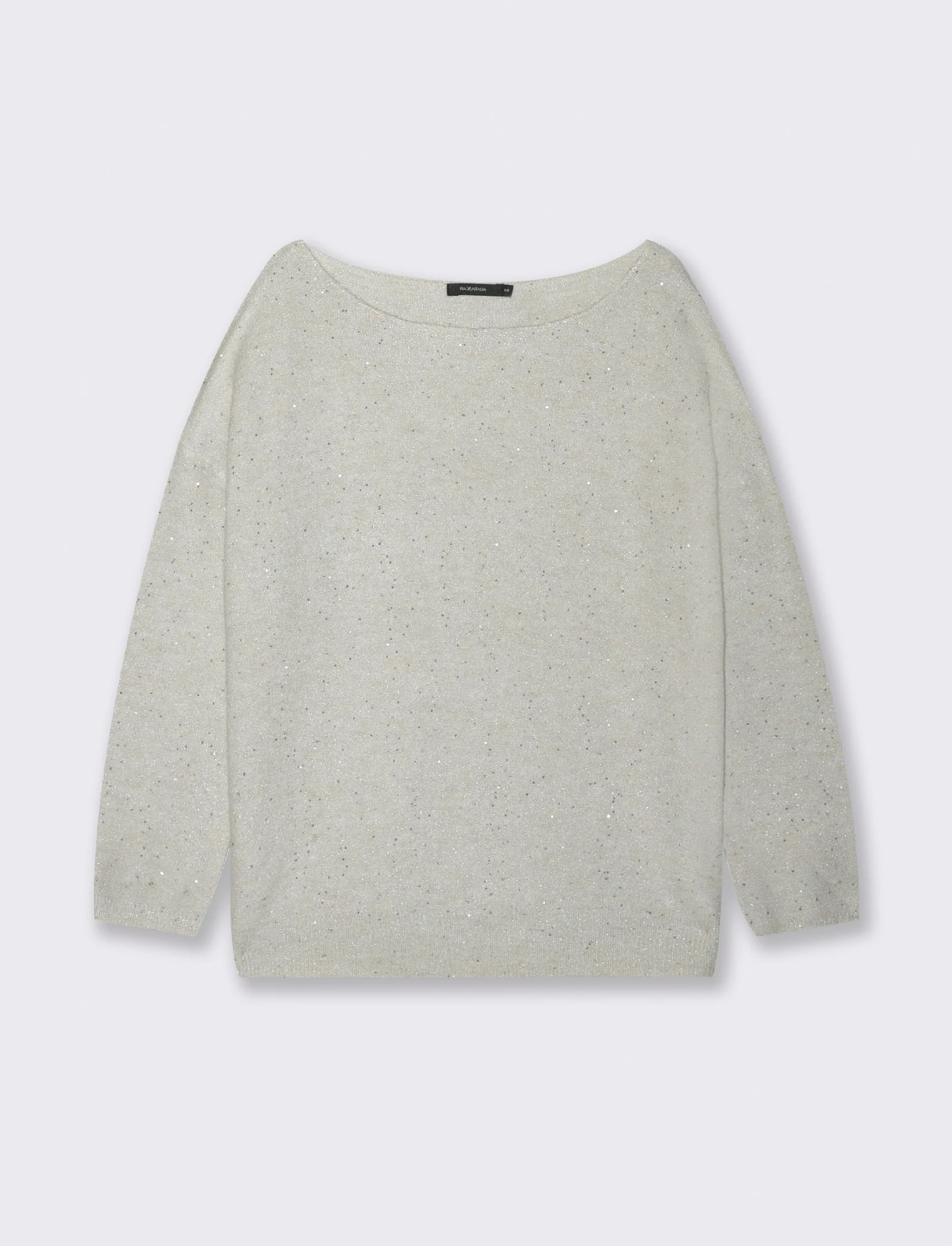 PULLOVER CON PAILLETES - Avorio