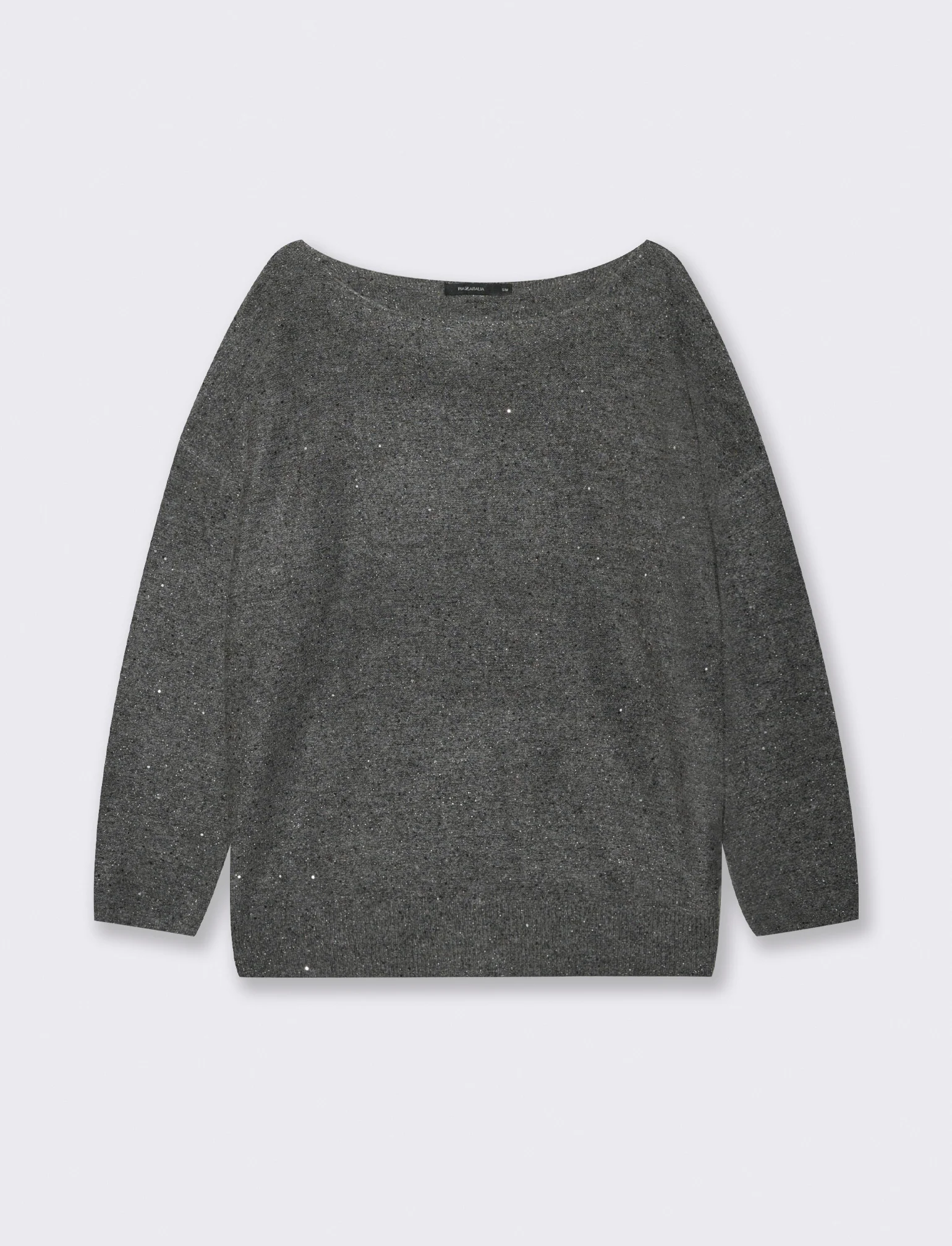 PULLOVER CON PAILLETES - Grigio mel.