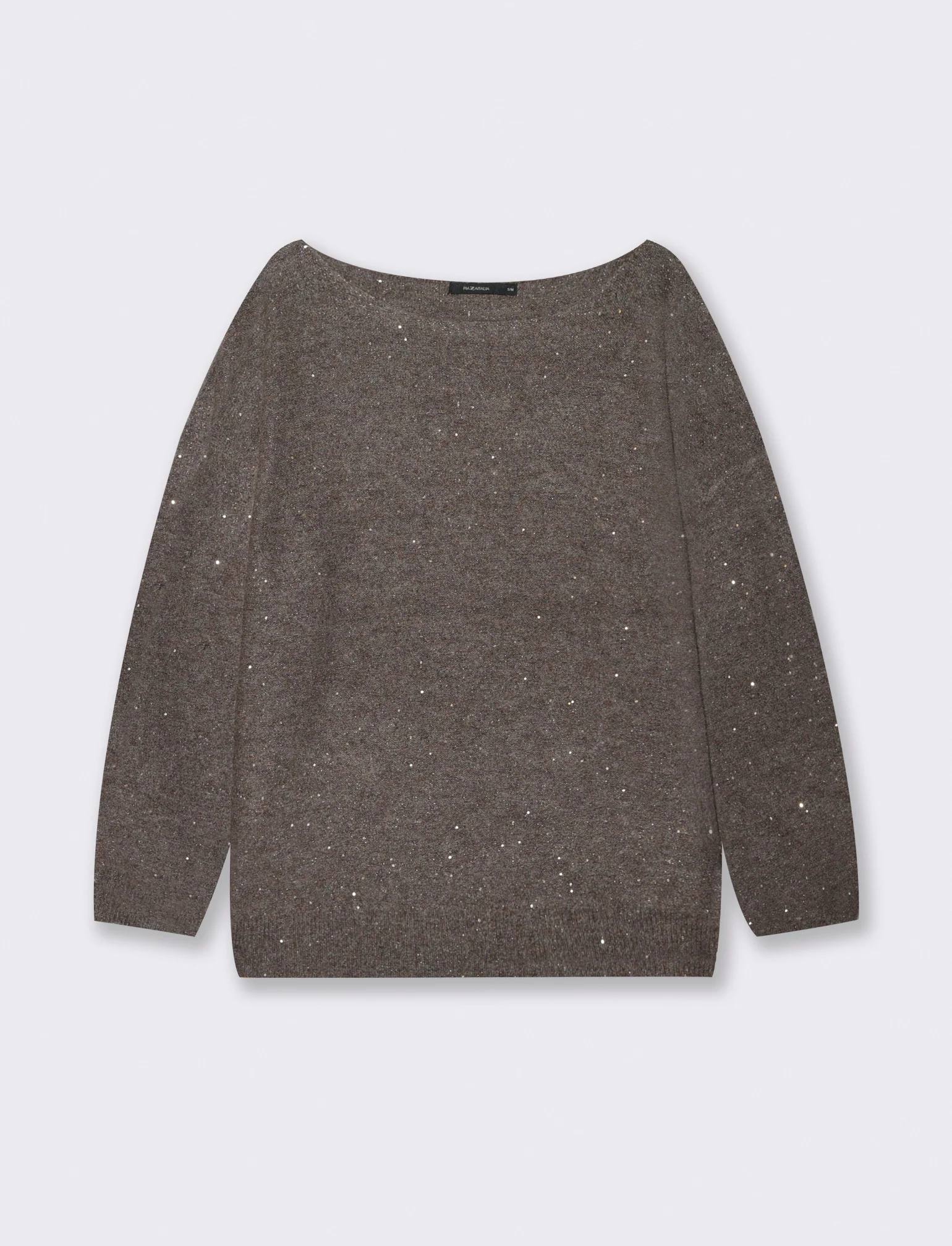 PULLOVER CON PAILLETES - Grigio tortora