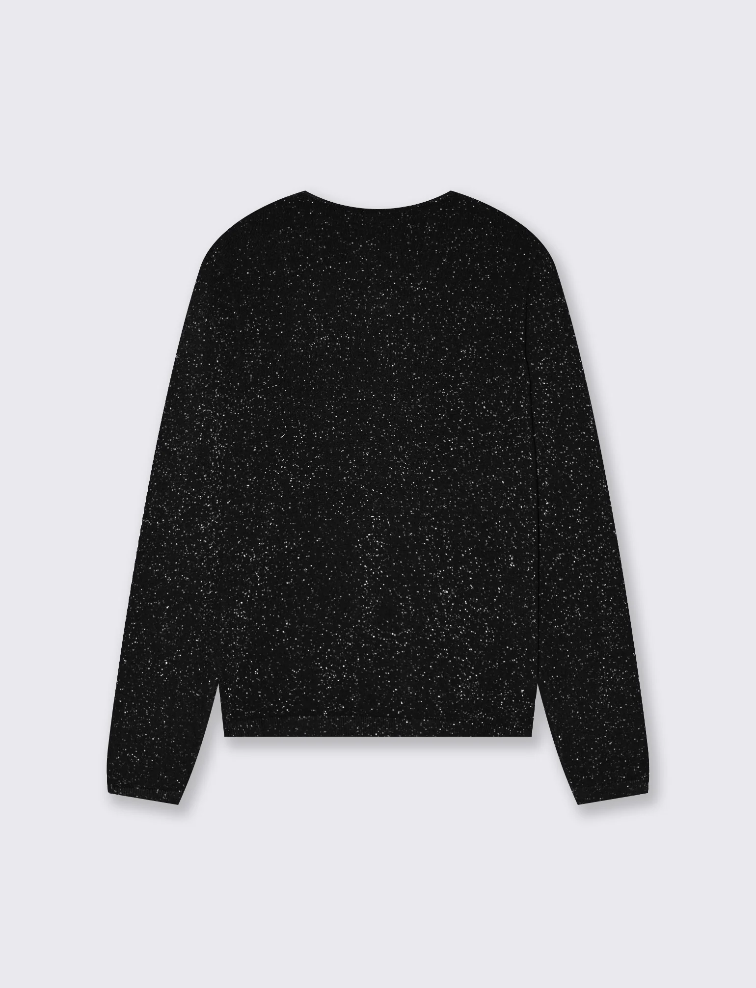 PULLOVER CON TESSUTO CON FIBRA EFFETTO METALLO - Nero - Image 3