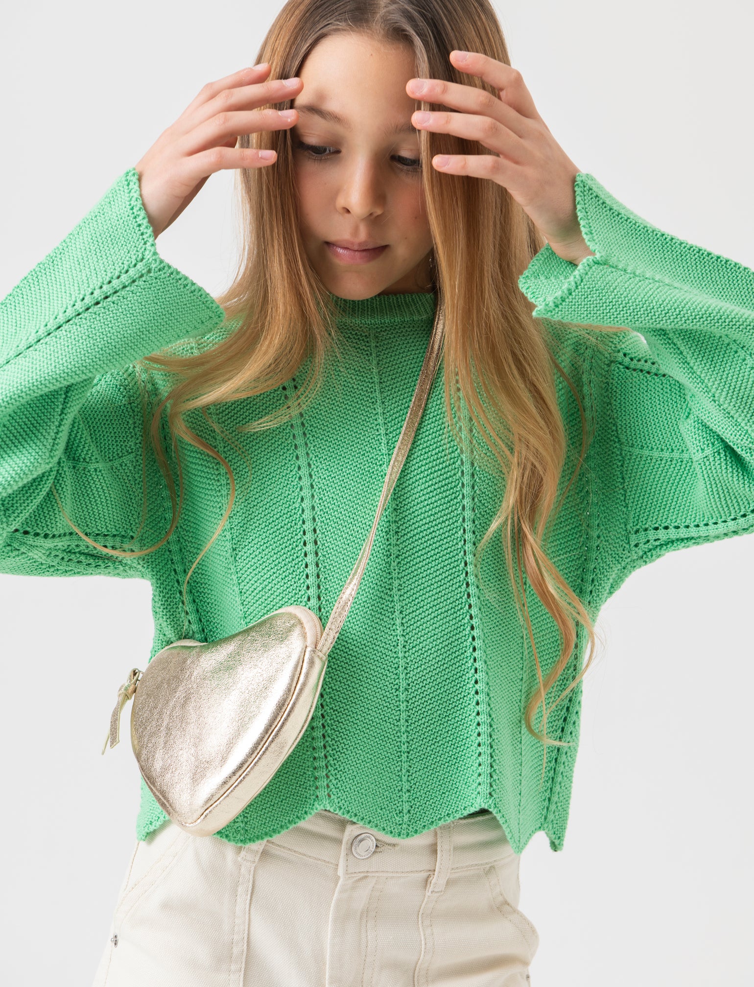 Pullover estivo da bambina - Verde