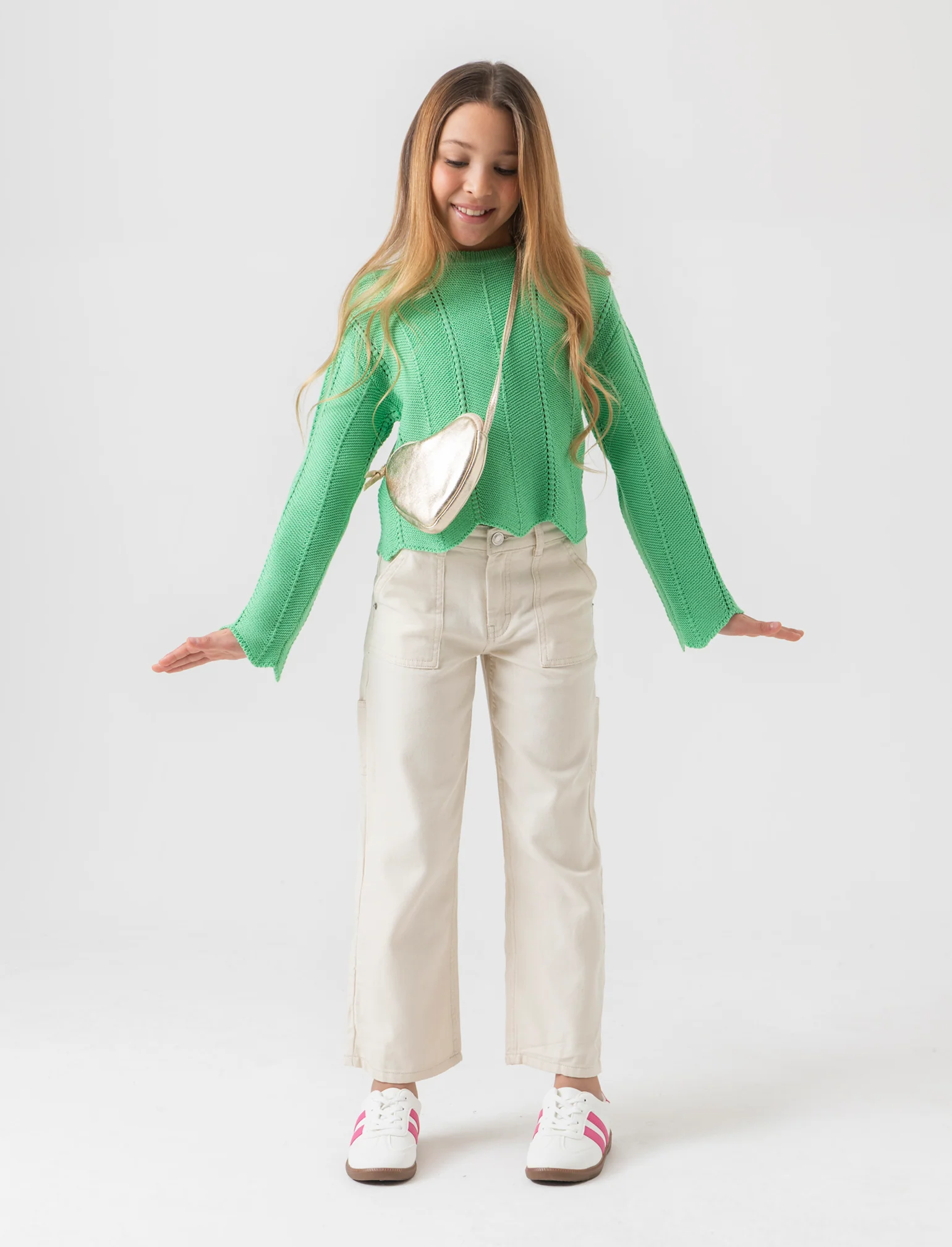 Pullover estivo da bambina - Verde - Image 2