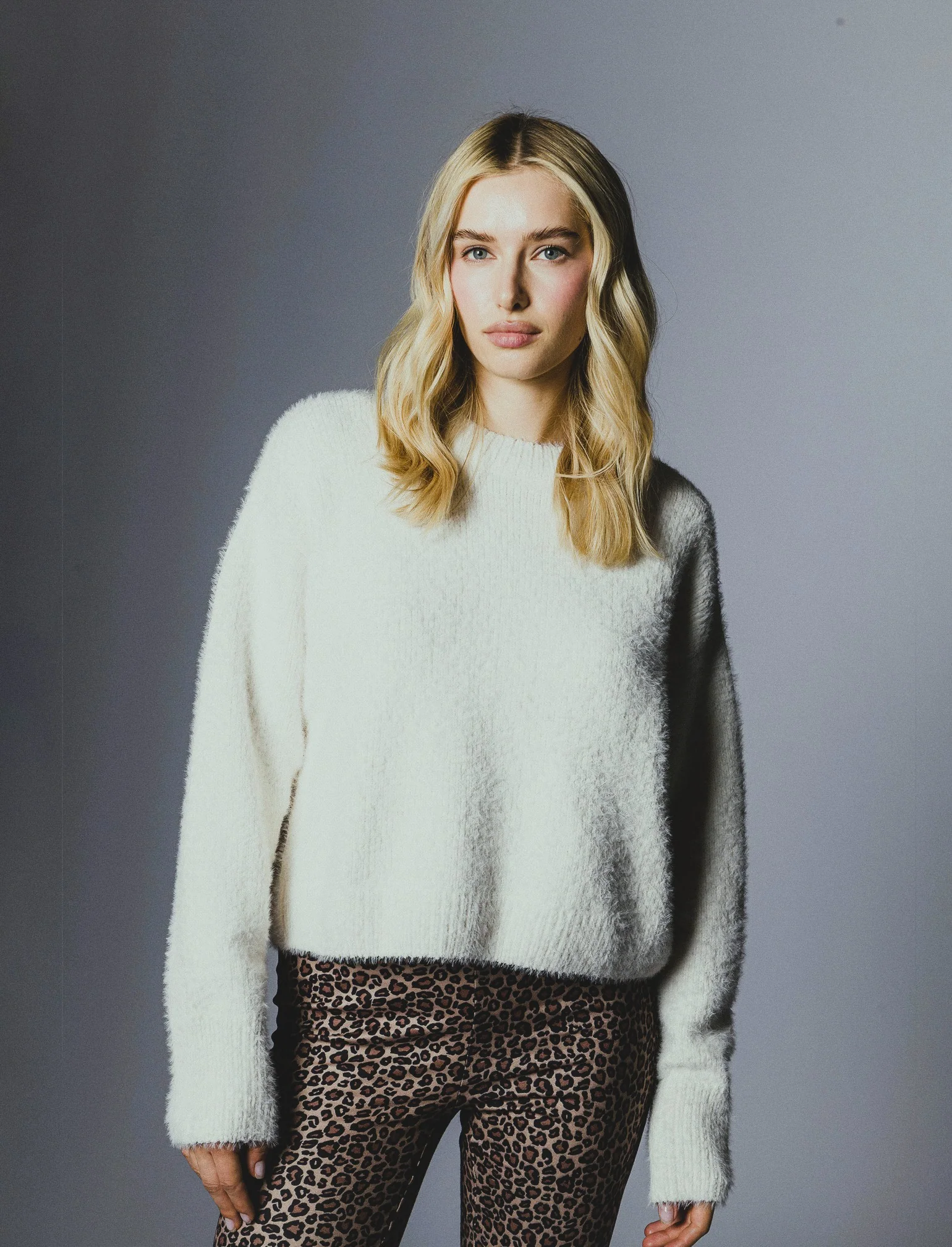 PULLOVER IN CINIGLIA OPACA - Avorio - Image 4
