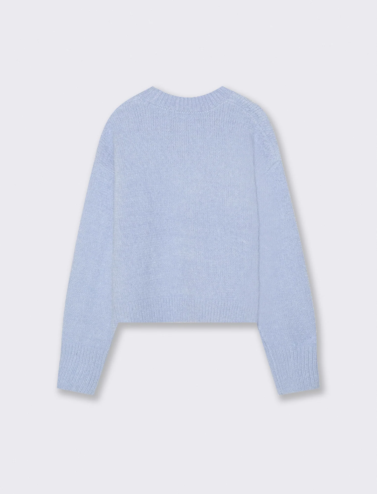 PULLOVER IN CINIGLIA OPACA - Celeste - Image 2