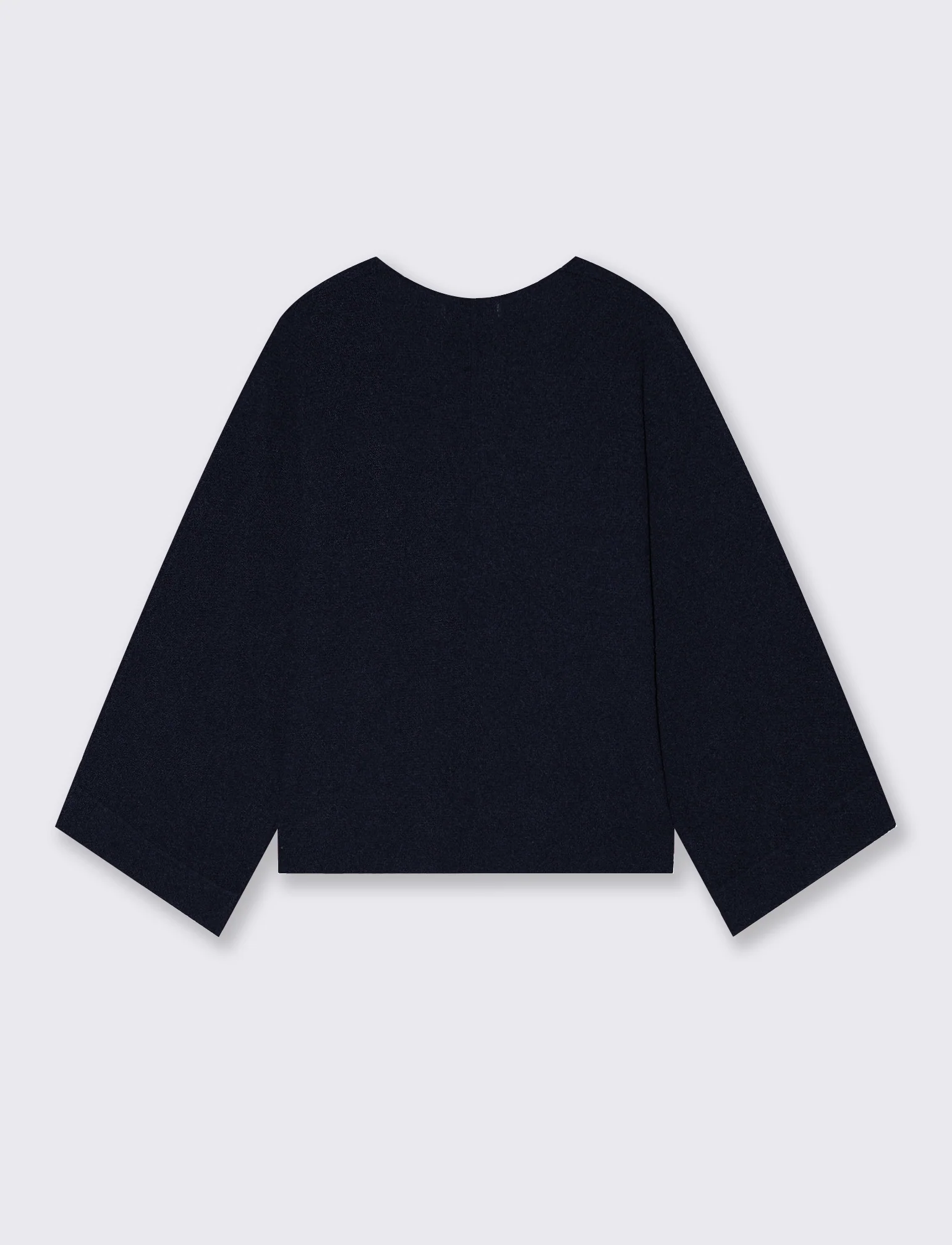 Pullover Manica a Kimono e Scollo V - Blu - Image 2