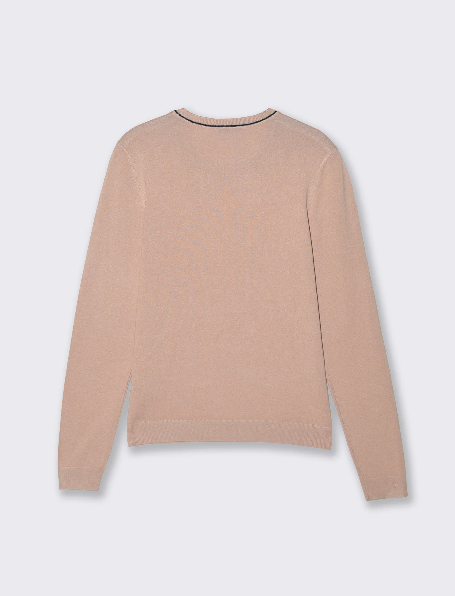Pullover manica lunga con collo costina - Rosa chiaro - Image 2