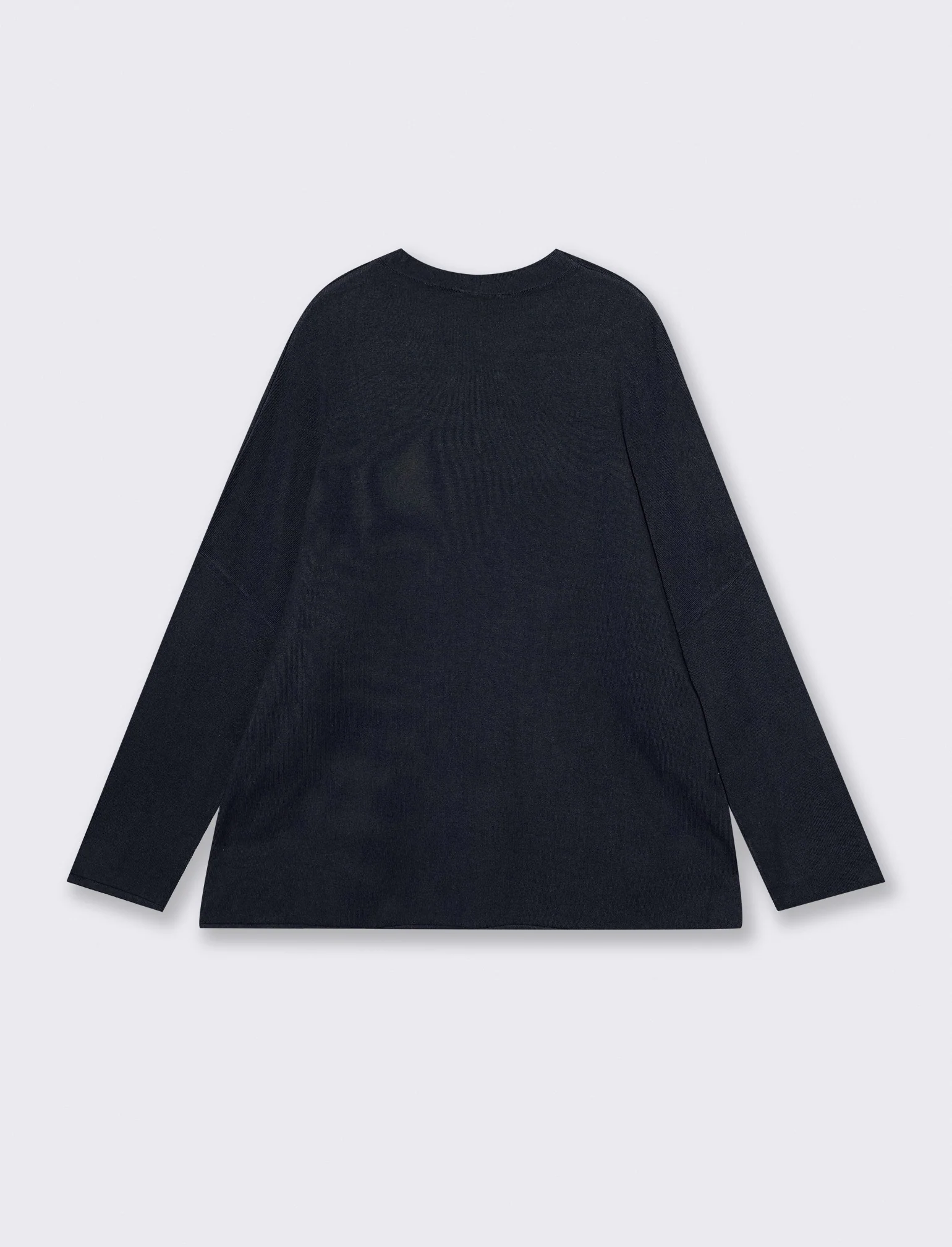 Pullover Mezzo Collo con Spacchi Fianchi - Blu - Image 4