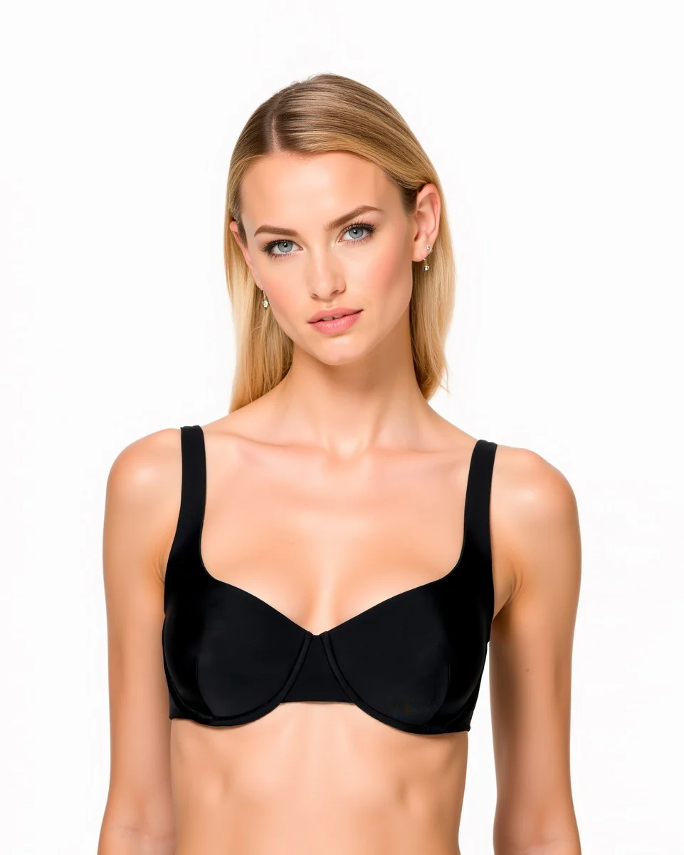 Reggiseno mare coppe push up - Nero