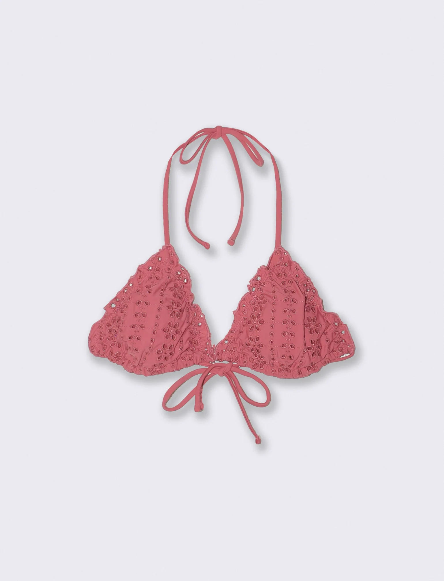 Reggiseno triangolo in sangallo - Rosa - Image 2