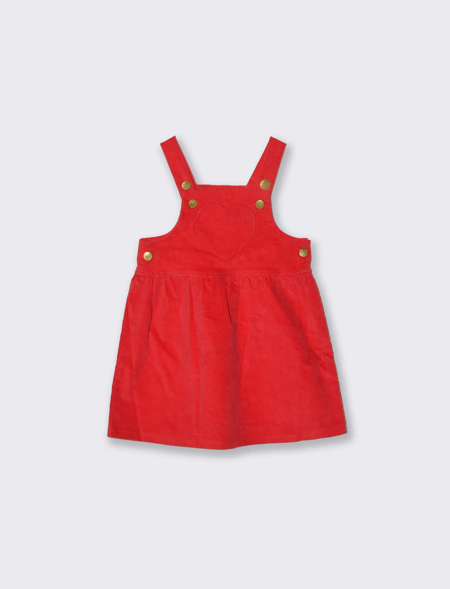 Salopette con tasca a cuore - Rosso