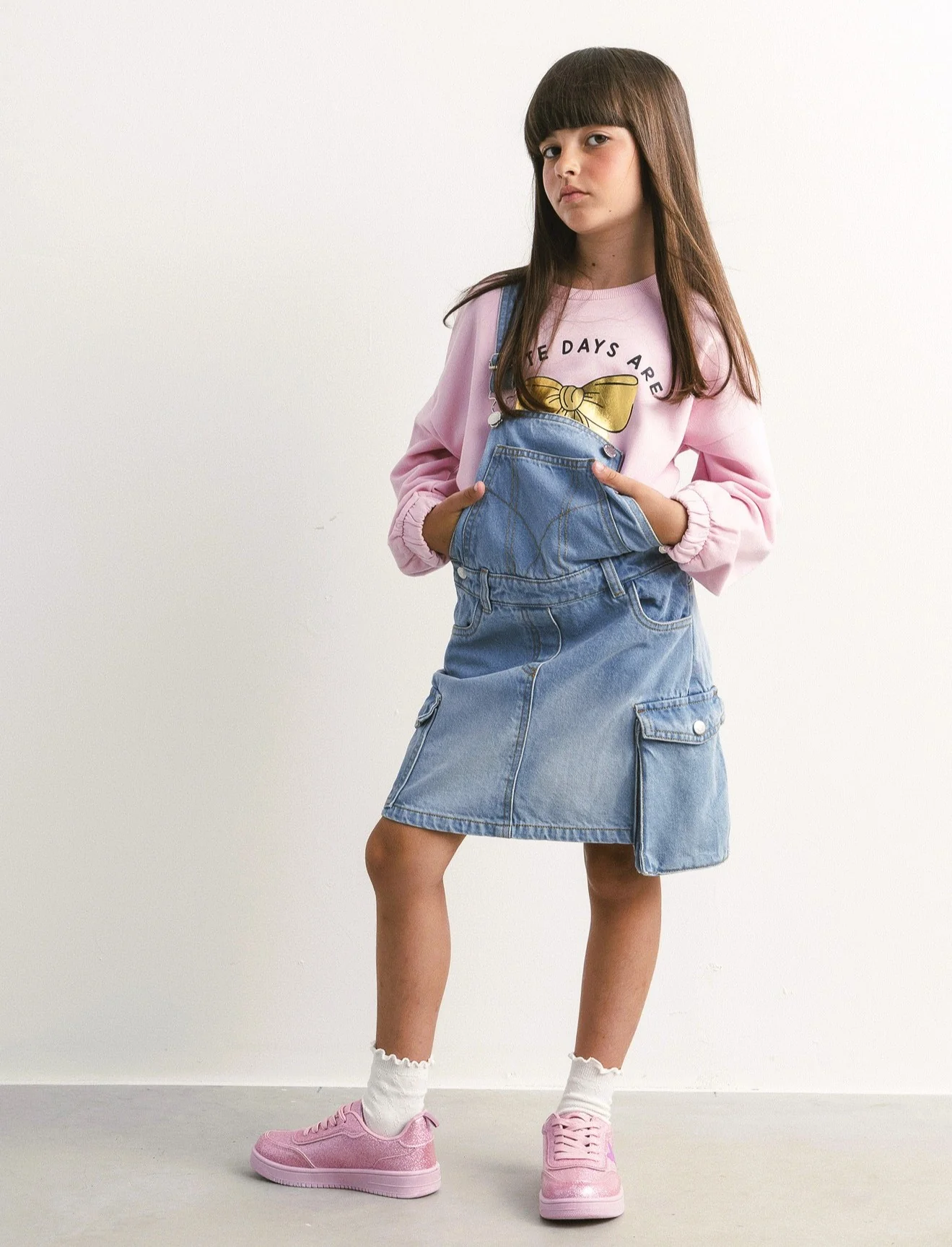 Salopette in denim gonna - Denim