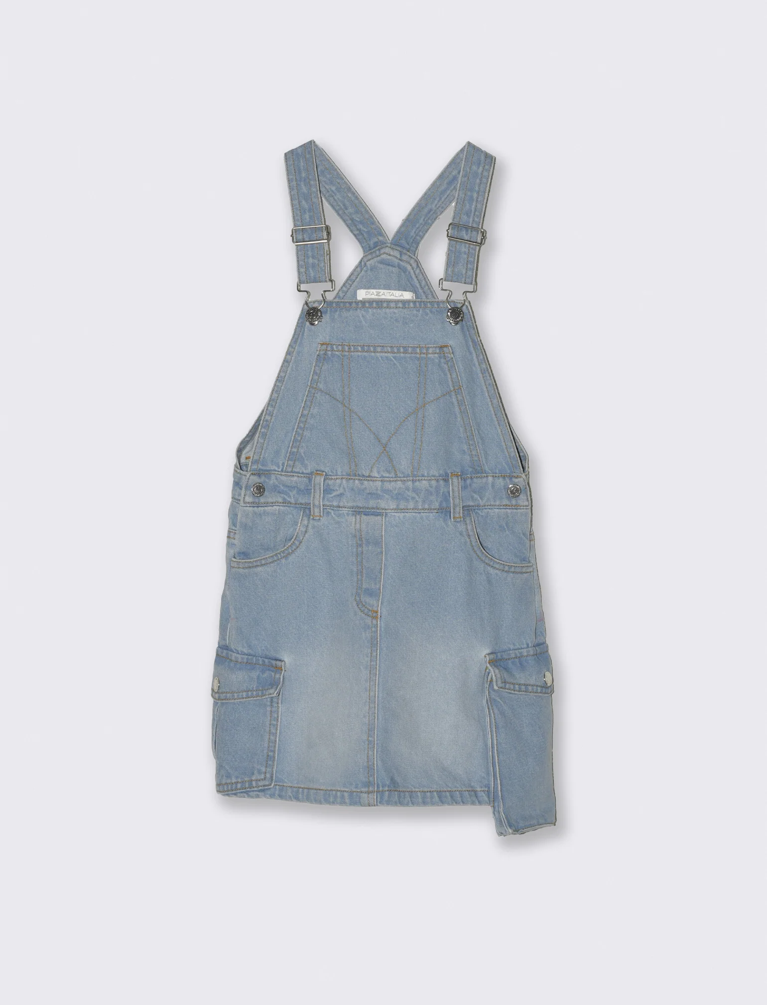 Salopette in denim gonna - Denim - Image 2