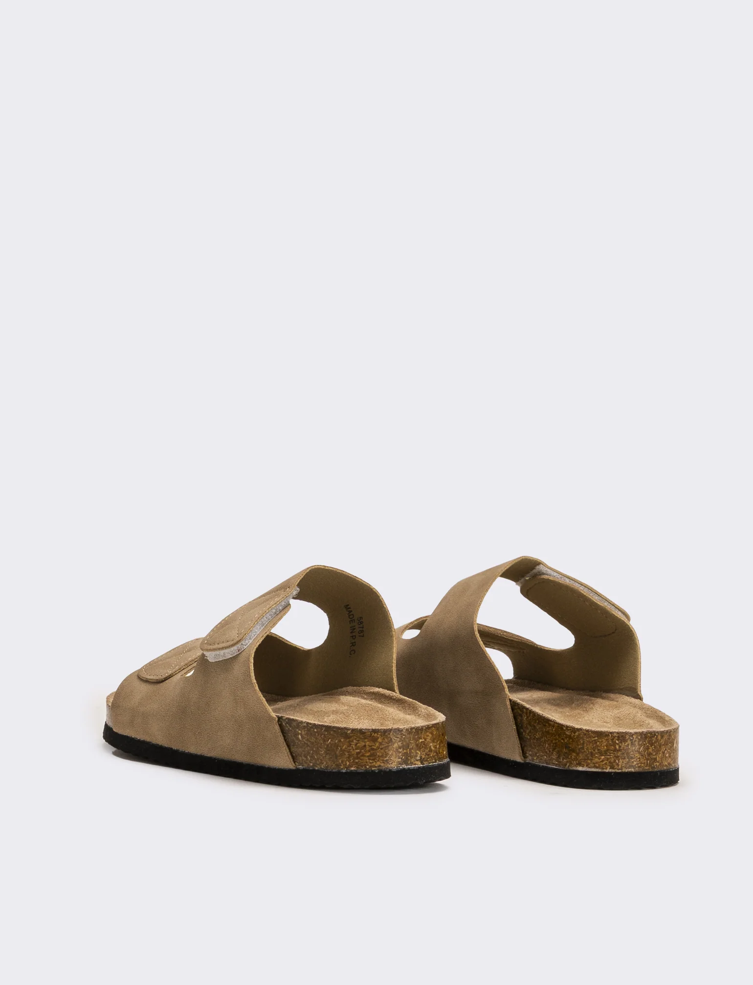 Sandalo con doppia fibbia a strappo da bambino - Beige - Image 3