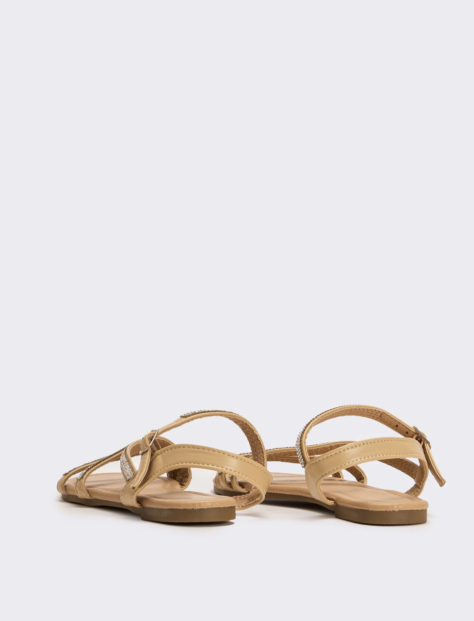 Sandalo da bambina con strass - Beige - Image 3