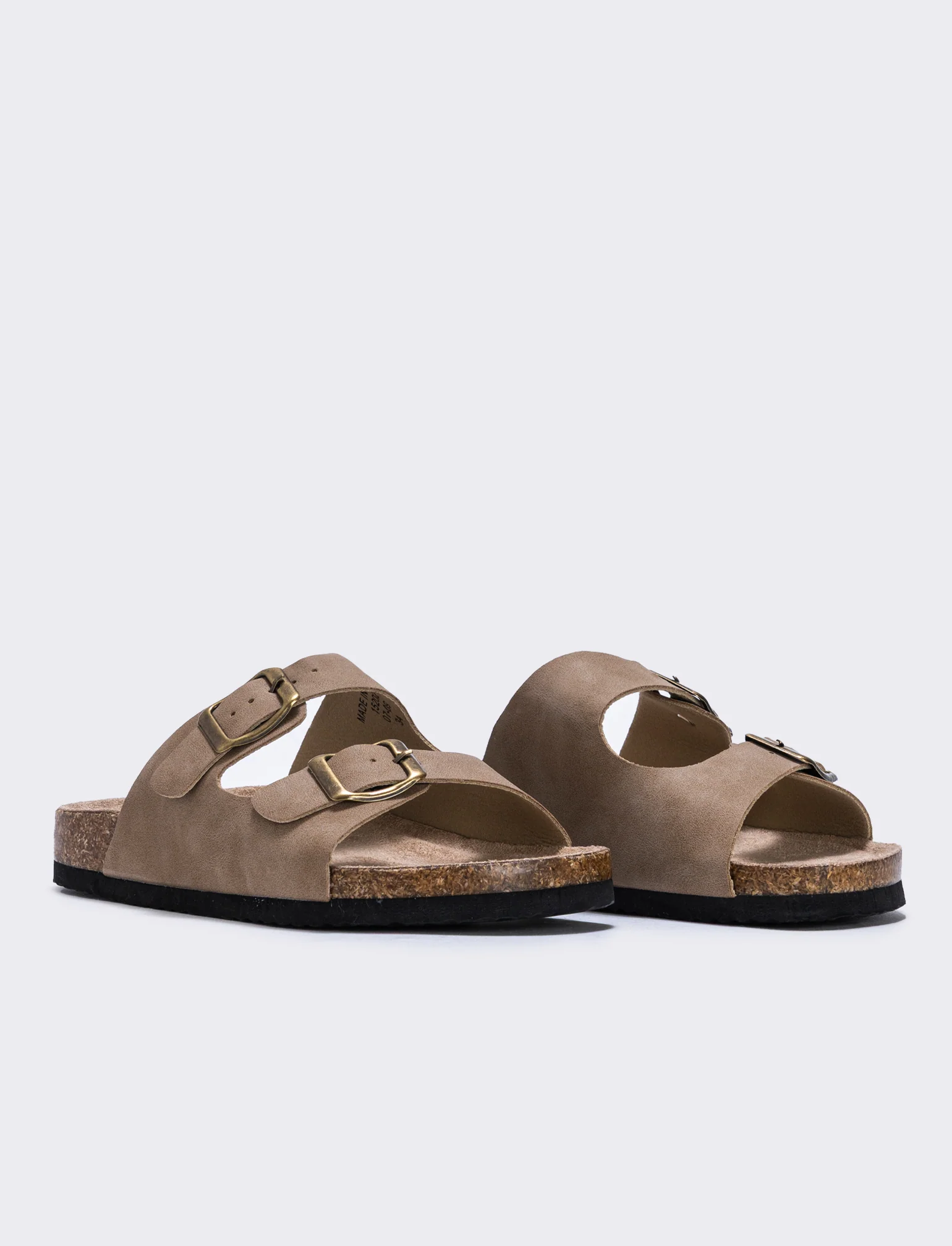Sandalo da bambino con fibbie regolabili - Grigio tortora - Image 3