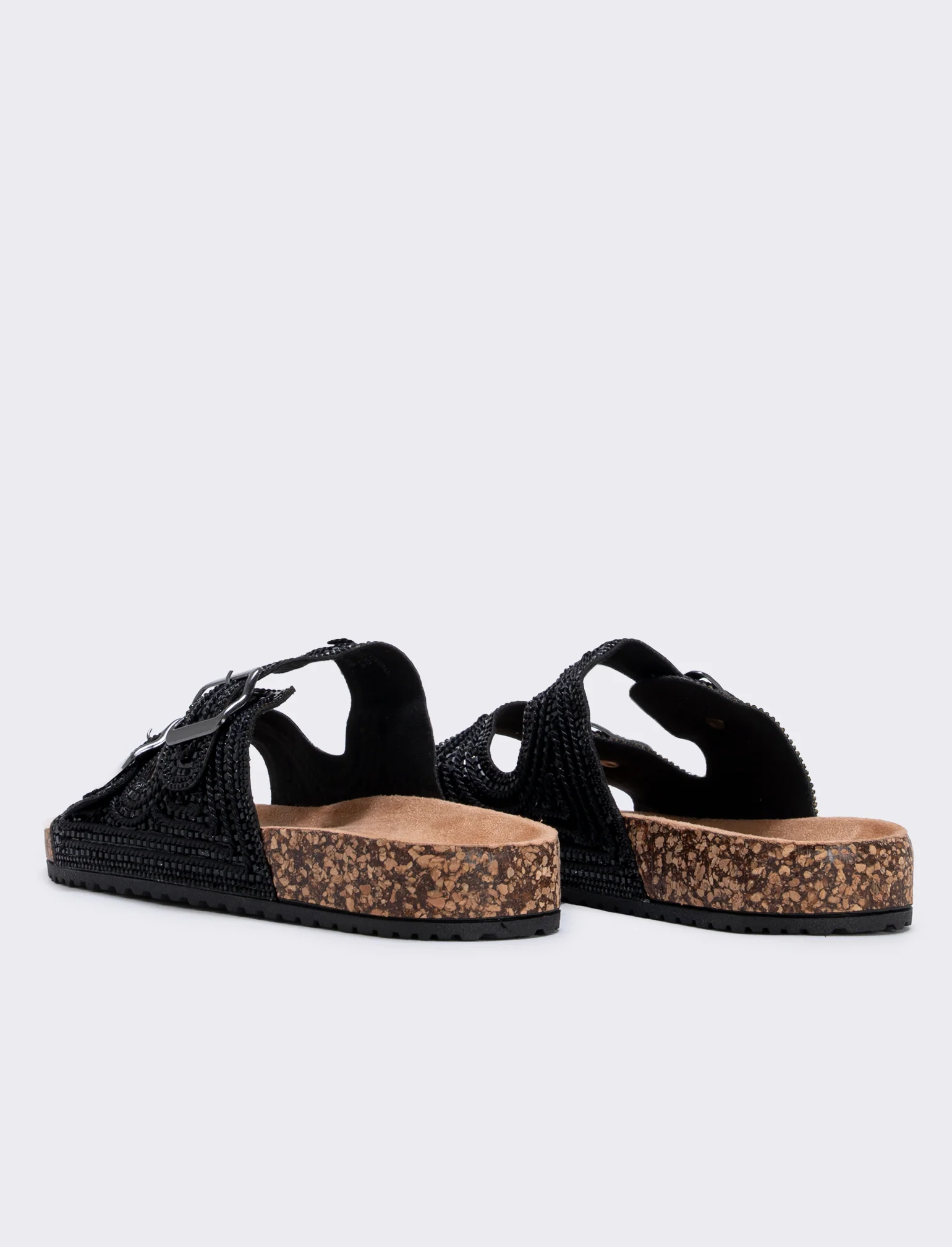 Sandalo da con strass e fibbie - Nero - Image 2