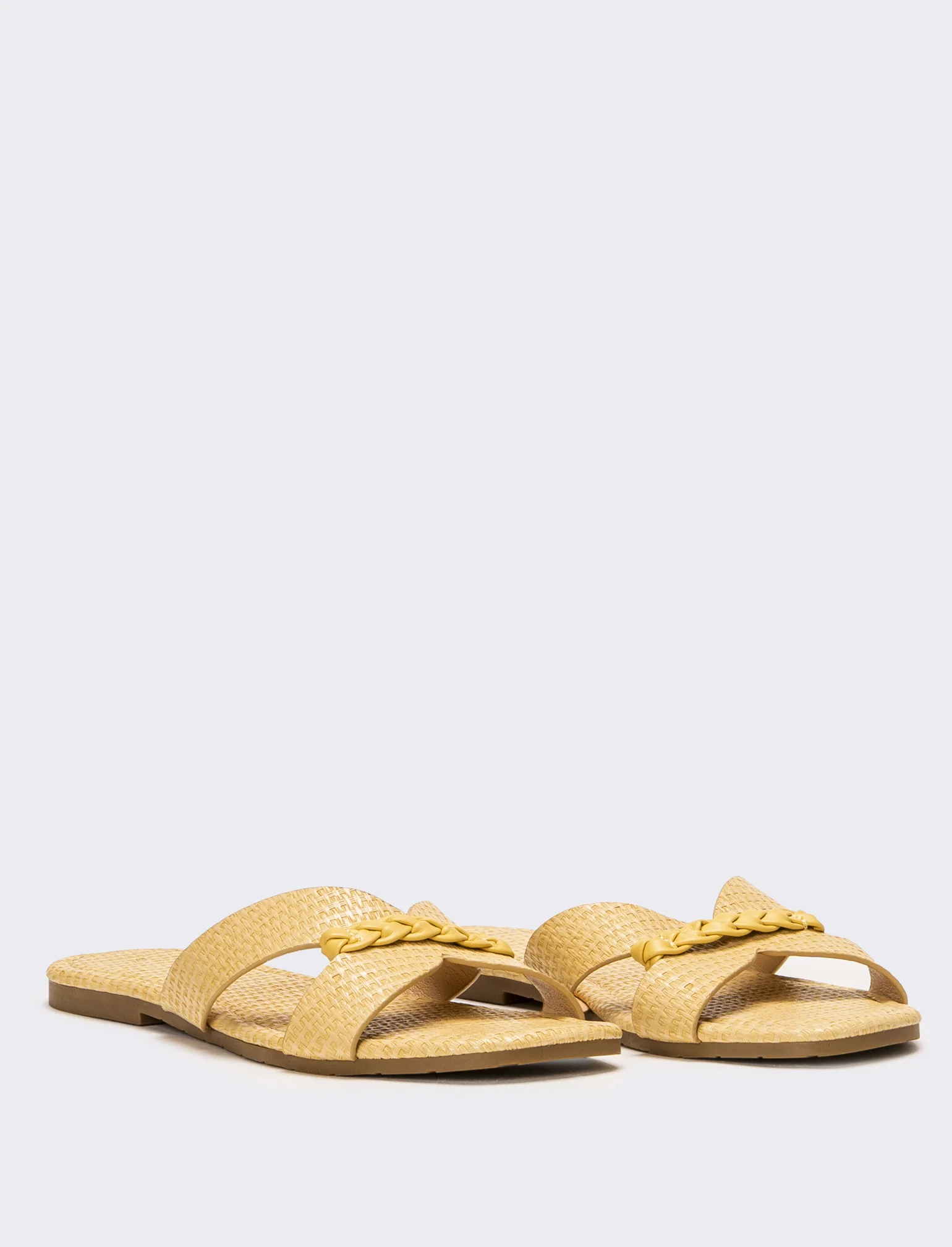 Sandalo da donna intrecciate - Beige - Image 2