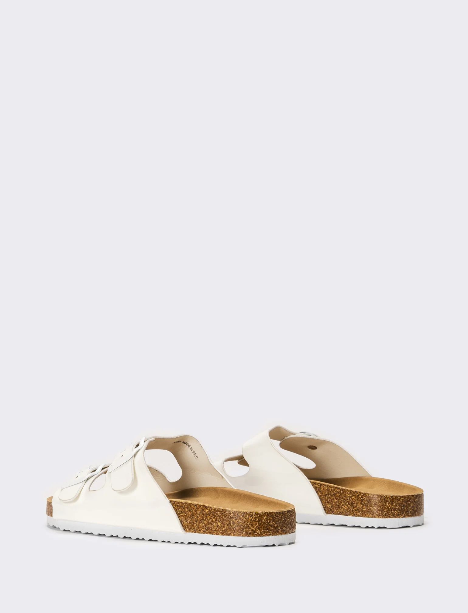 Sandalo in vernice con doppia fibbia da donna - Bianco perla - Image 3