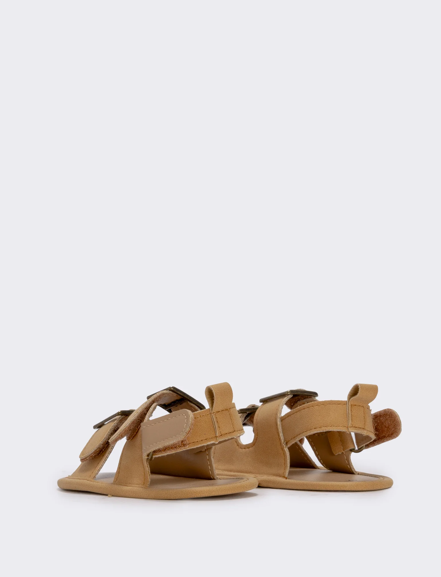 Sandalo neonato beige in poliuretano - Cammello - Image 3