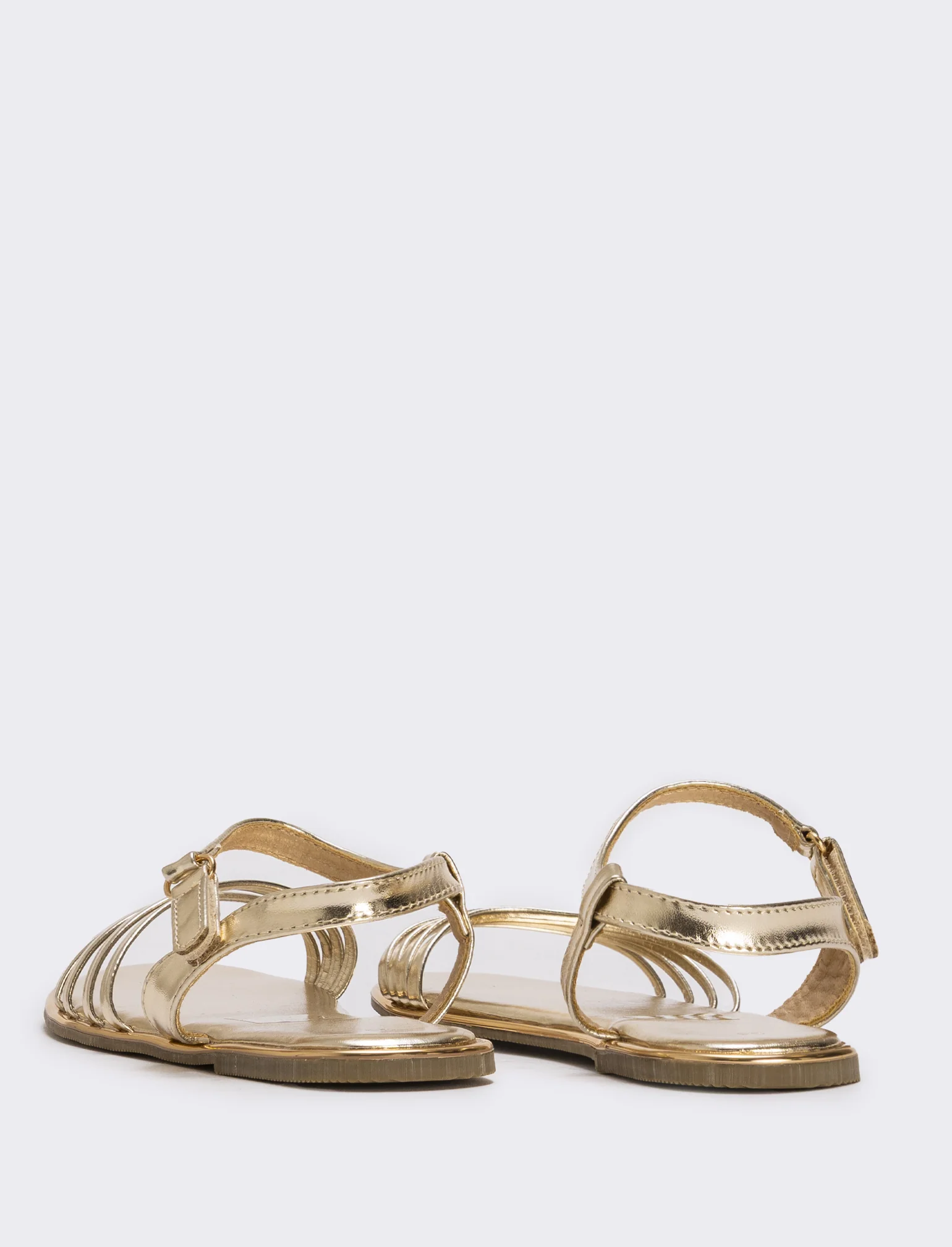 Sandalo oro con fascette da bambina - Oro - Image 2