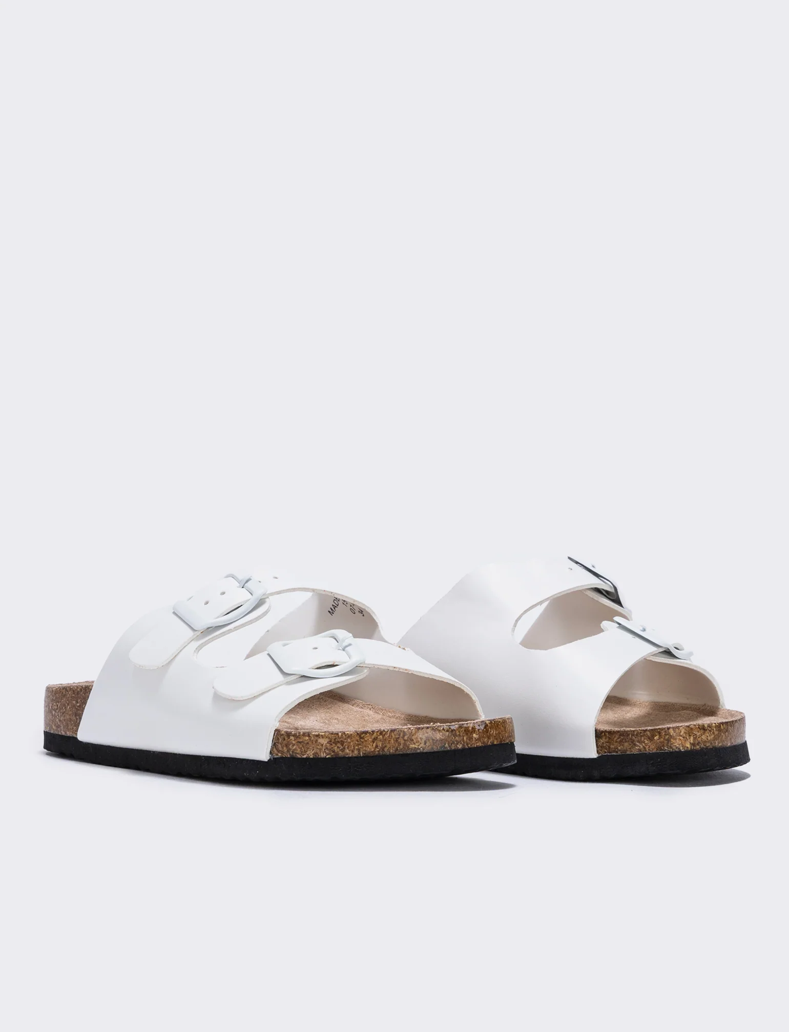 Sandalo vernice con doppia fibbia bambina - Bianco - Image 3