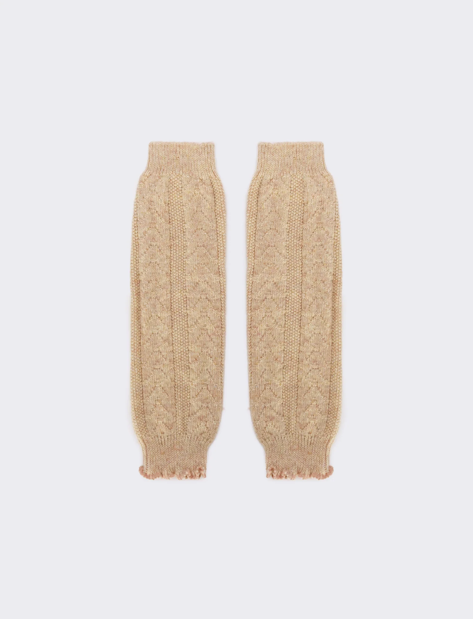 Scaldamuscoli con trecce bambina - Beige