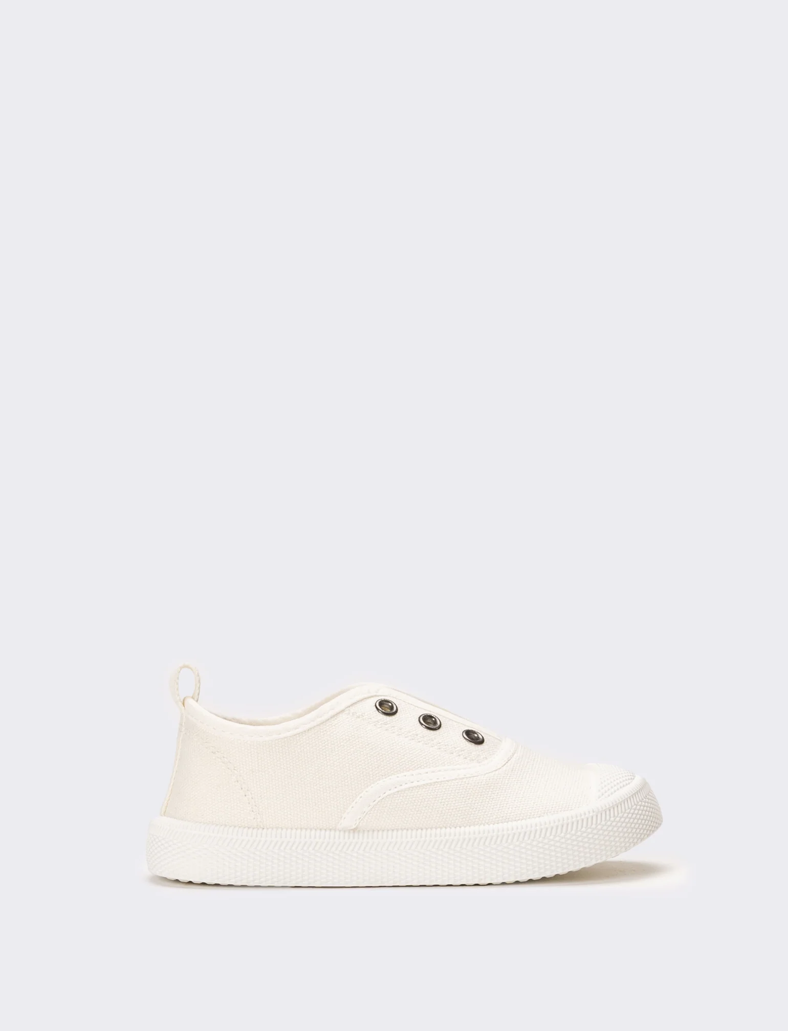 Scarpa da bambina in canvas - Bianco - Image 2