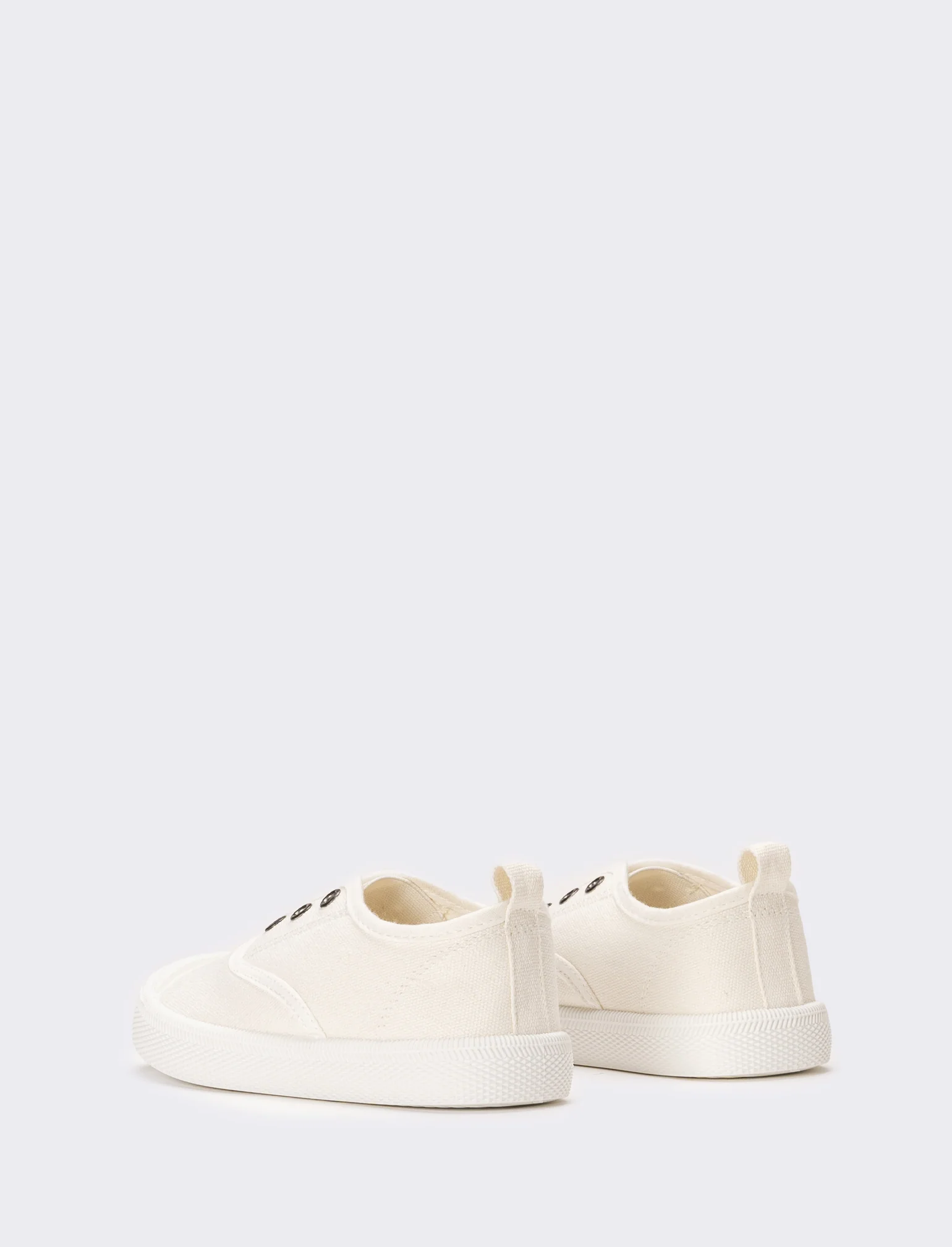 Scarpa da bambina in canvas - Bianco - Image 3