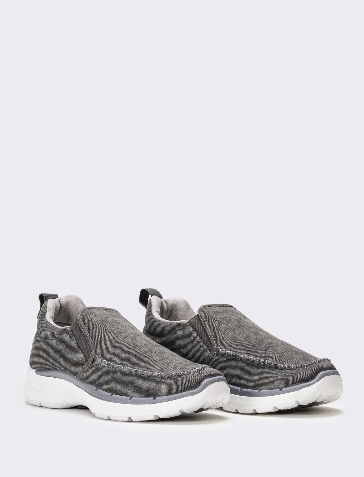 Scarpa da uomo in canvas - Grigio - Image 2
