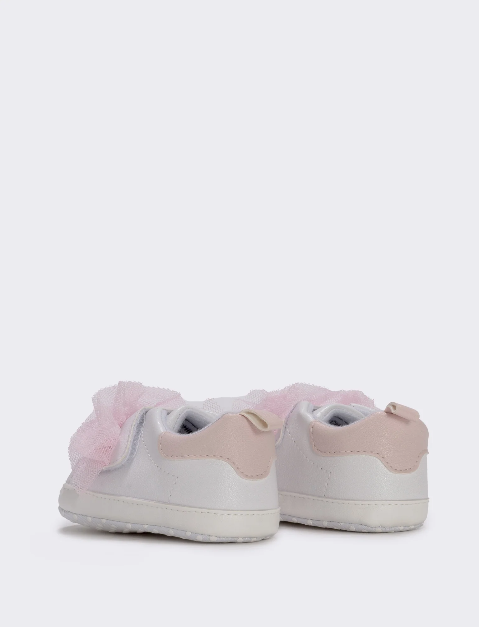 Scarpa neonata bianca con tuller rosa - Bianco - Image 3