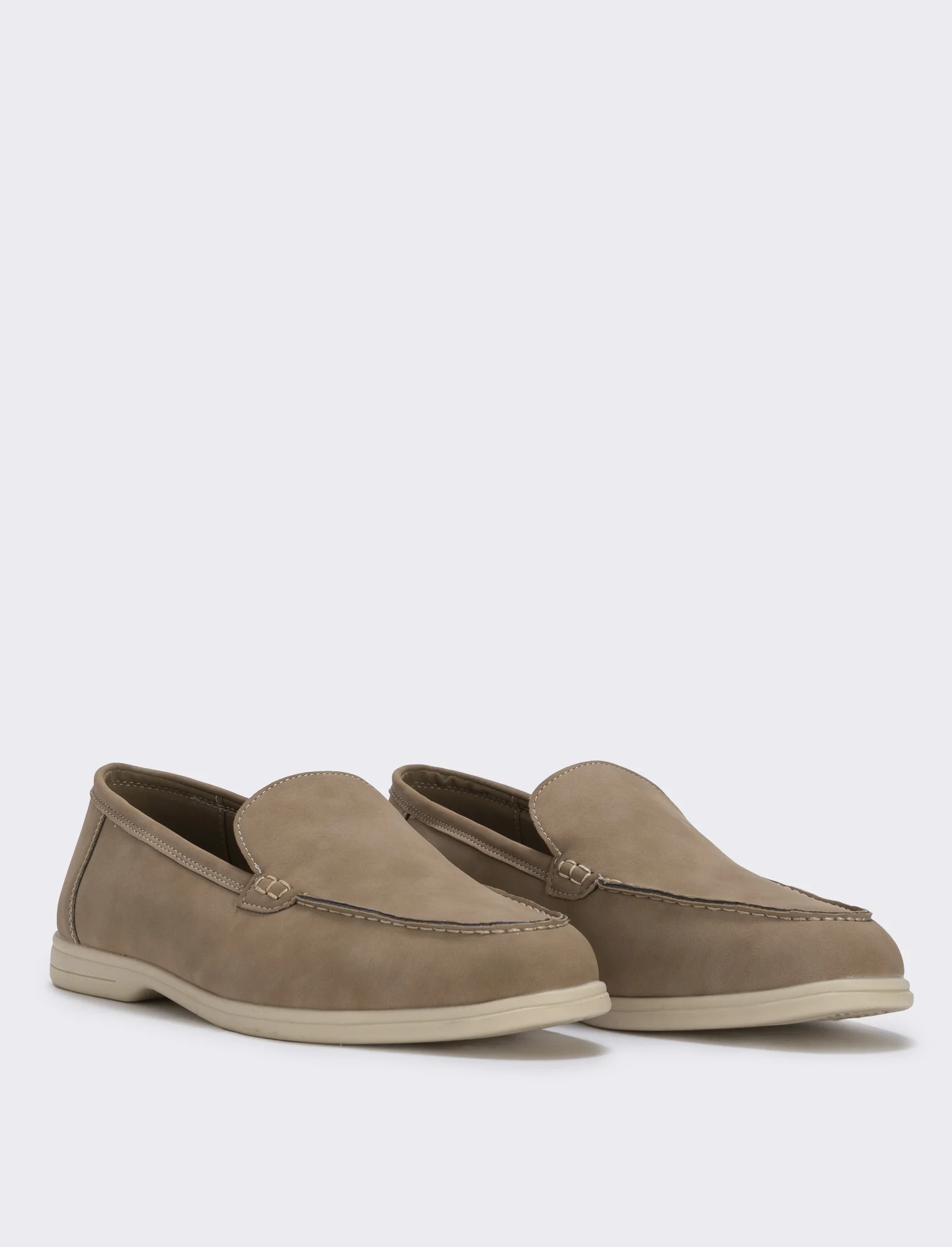 Scarpa scamosciata uomo effetto poliuretano - Grigio tortora - Image 3