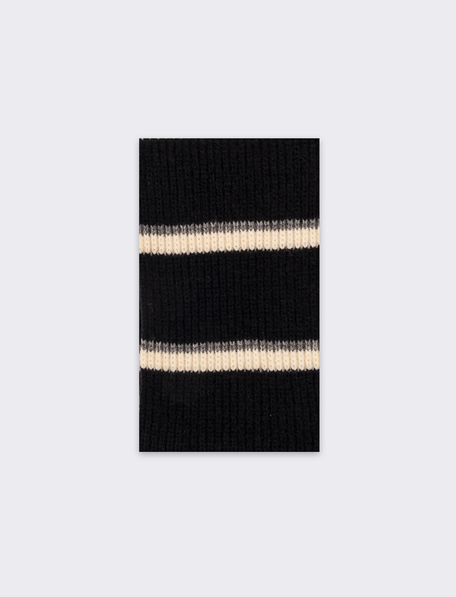 Sciarpa a righe in maglia bambino - Nero - Image 2