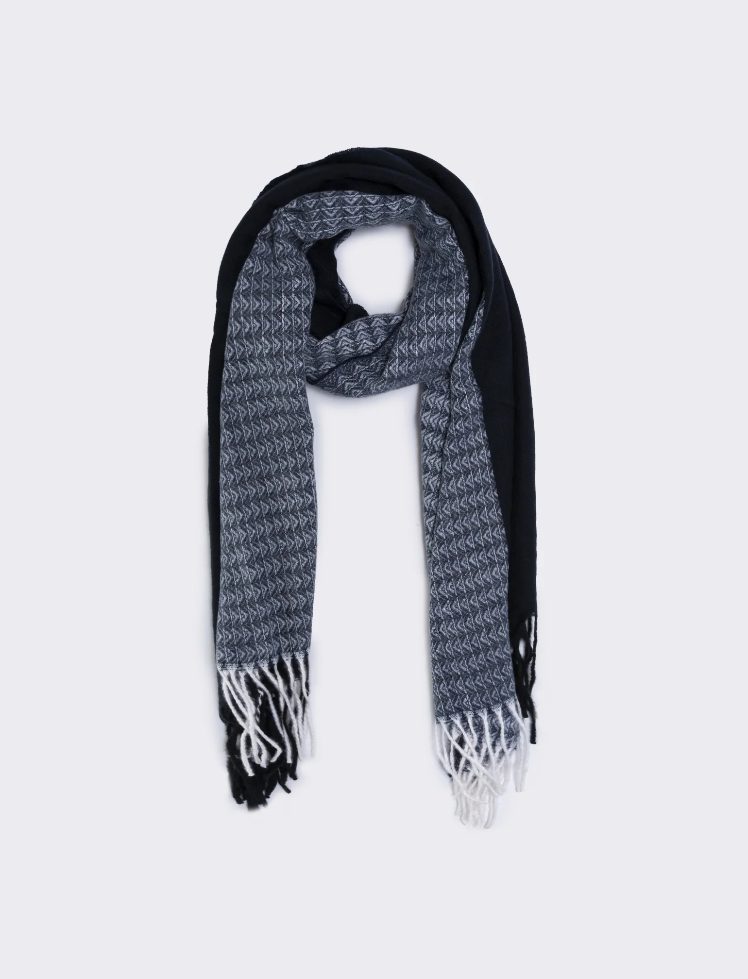 Sciarpa bicolor uomo - Blu