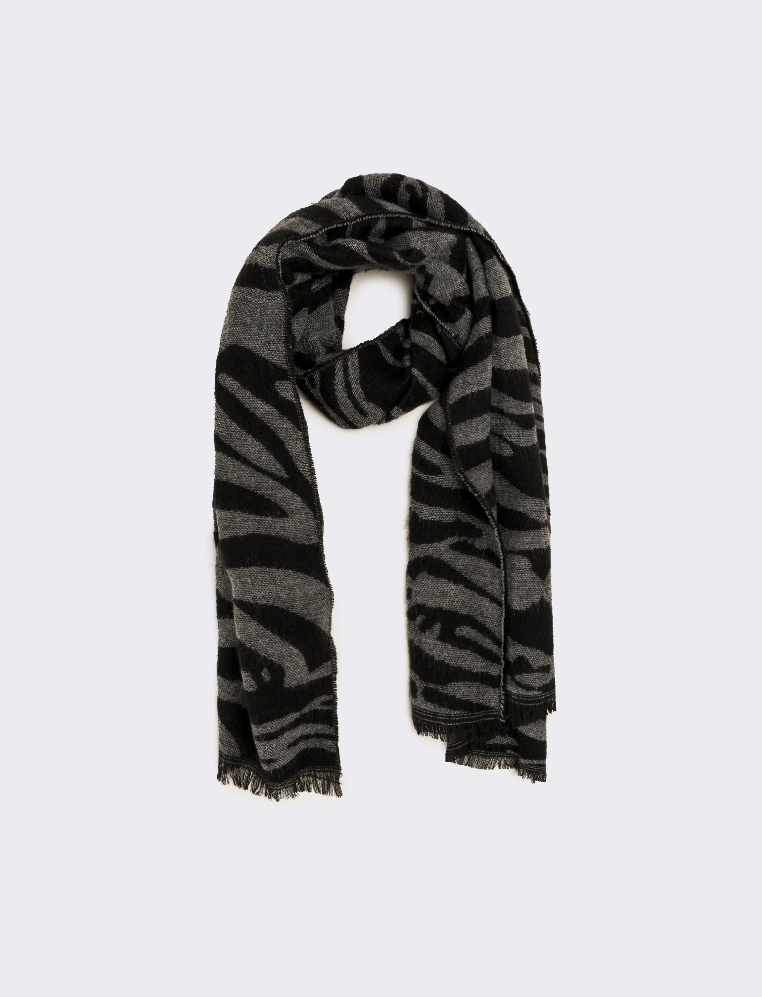 Sciarpa donna goffrata peso leggero - Grigio