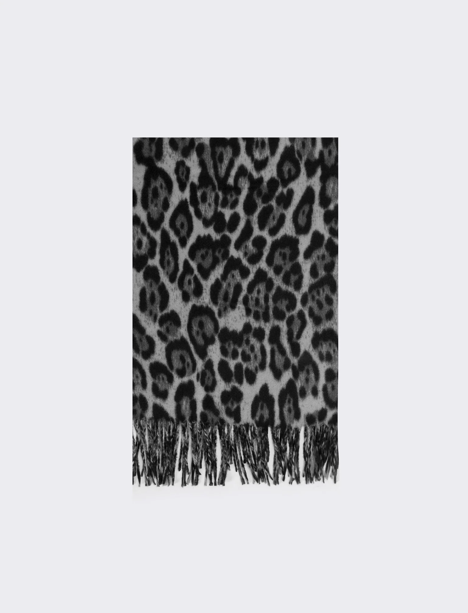 Sciarpa donna stampa animalier - Nero - Image 2
