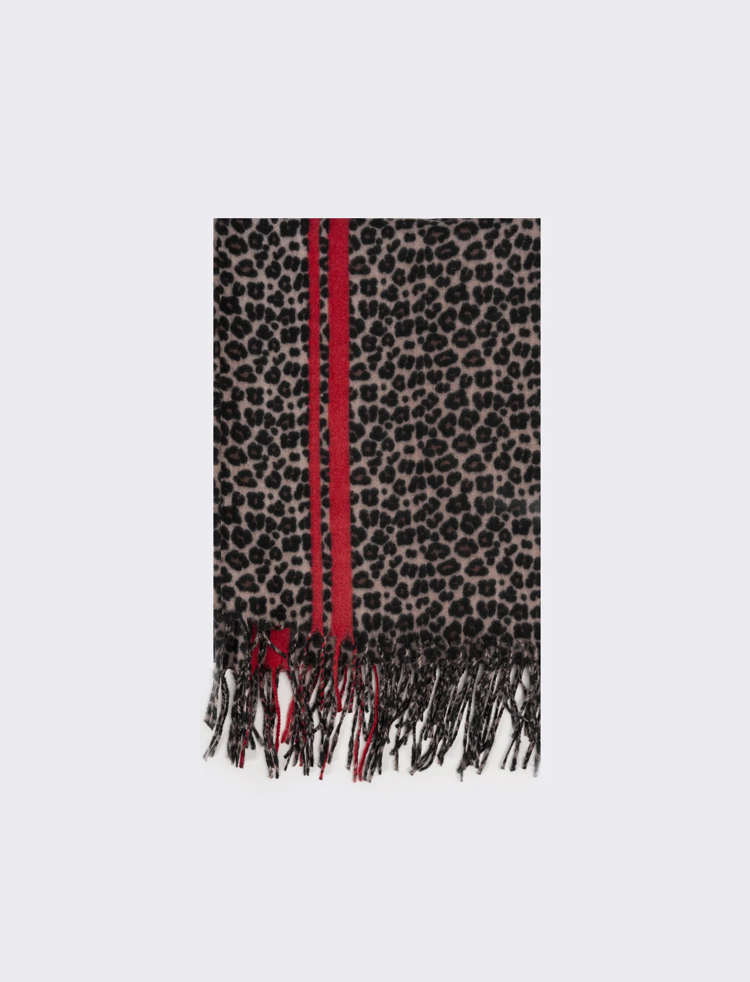 Sciarpa donna stampa animalier - Rosso - Image 2