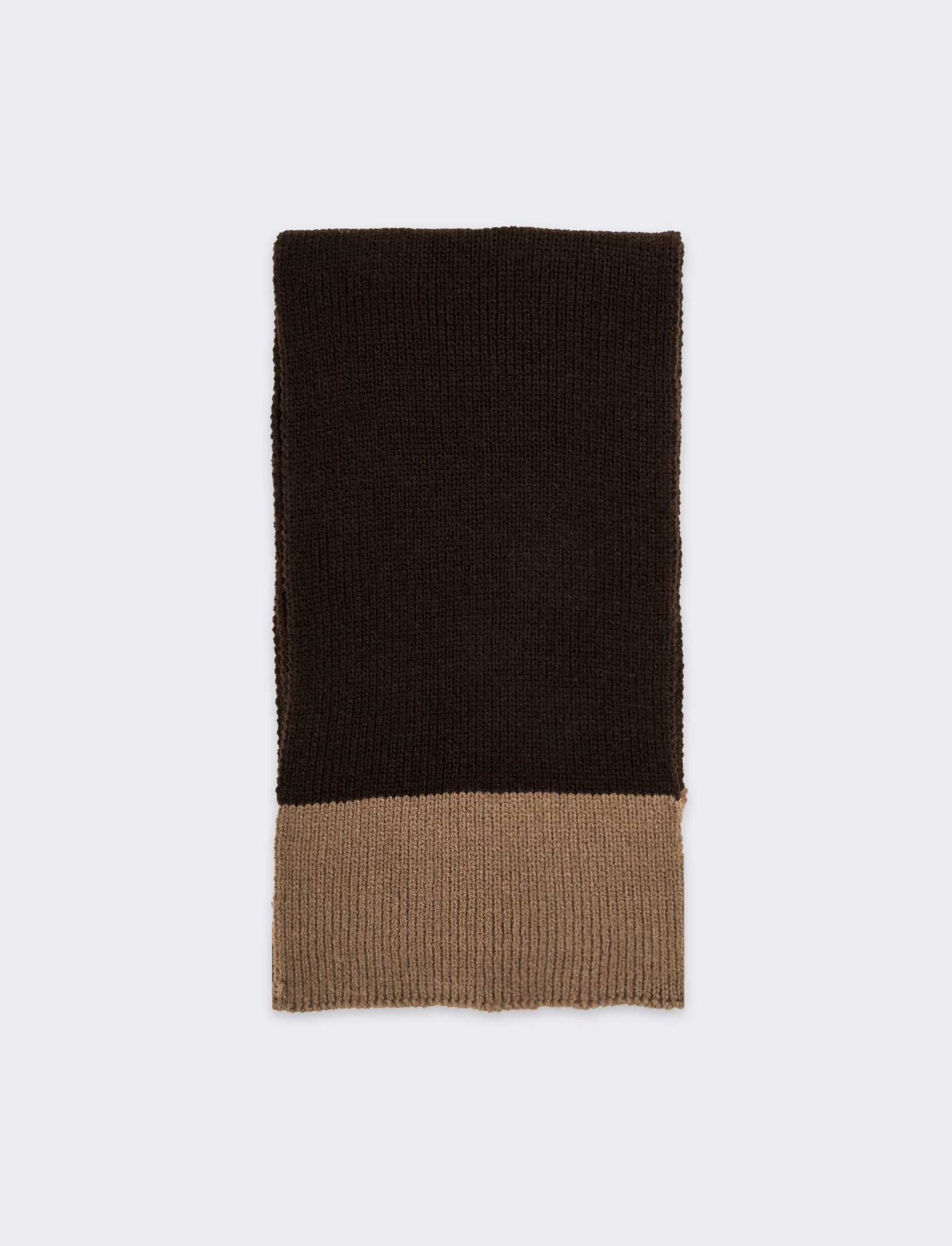 Sciarpa in maglia bicolor uomo - Moro - Image 2
