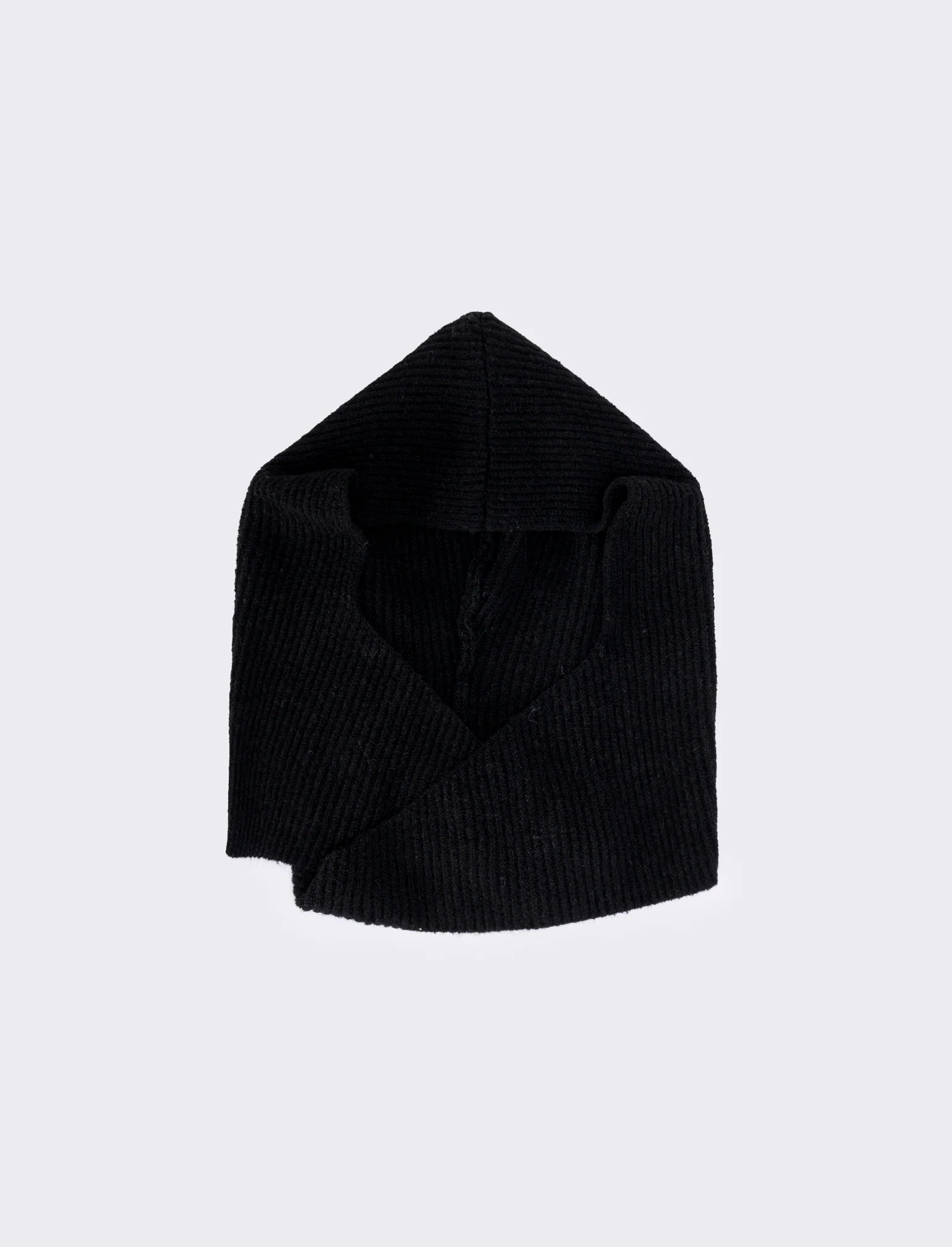 Sciarpa in maglia con cappuccio - Nero
