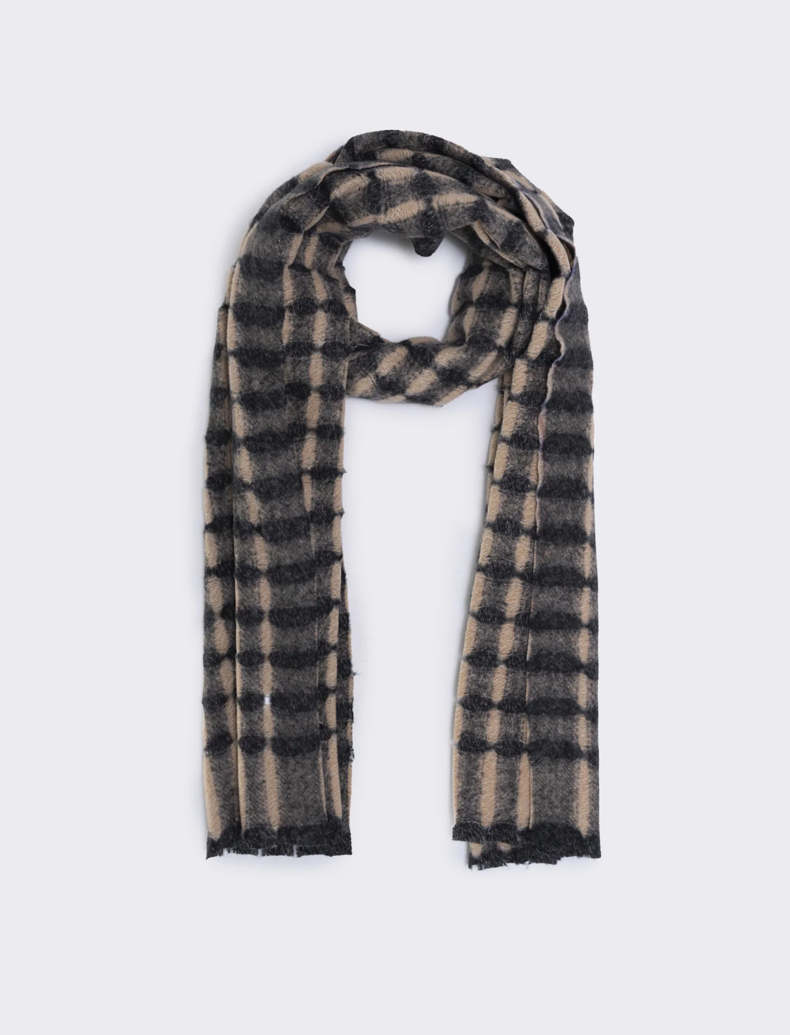 Sciarpa intrecciata bicolor donna - Beige