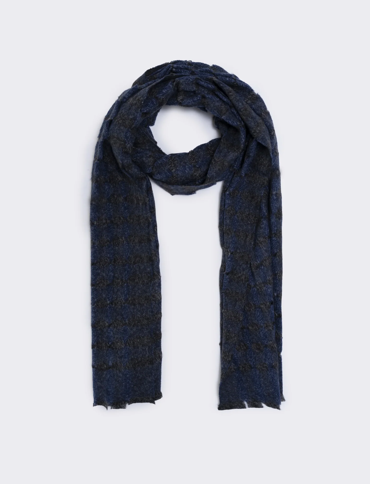 Sciarpa intrecciata bicolor donna - Denim