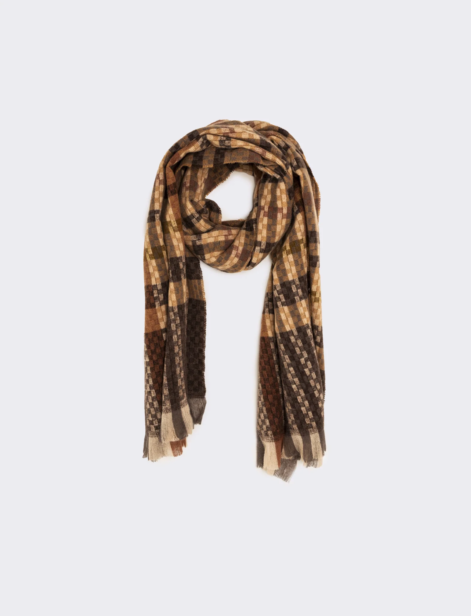 Sciarpa intreccio peso medio uomo - Beige