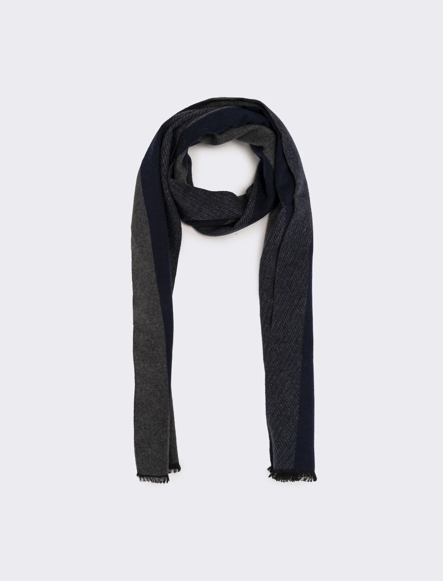 Sciarpa righe larghe verticali uomo - Blu
