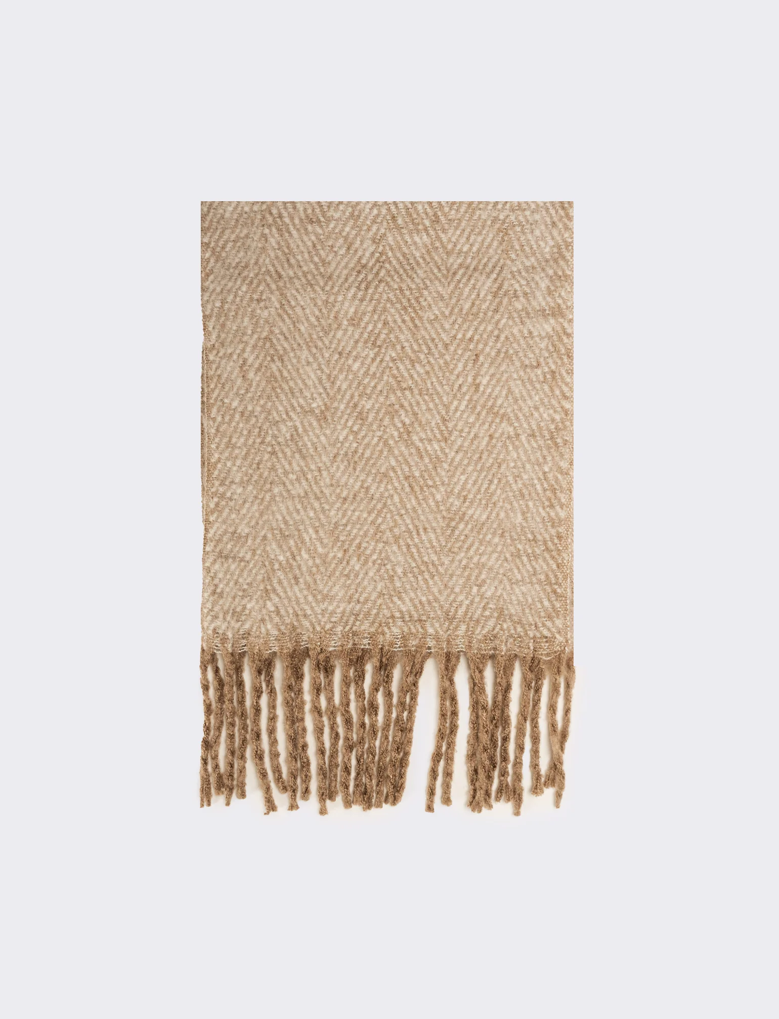 Sciarpa spigata donna - Beige - Image 2