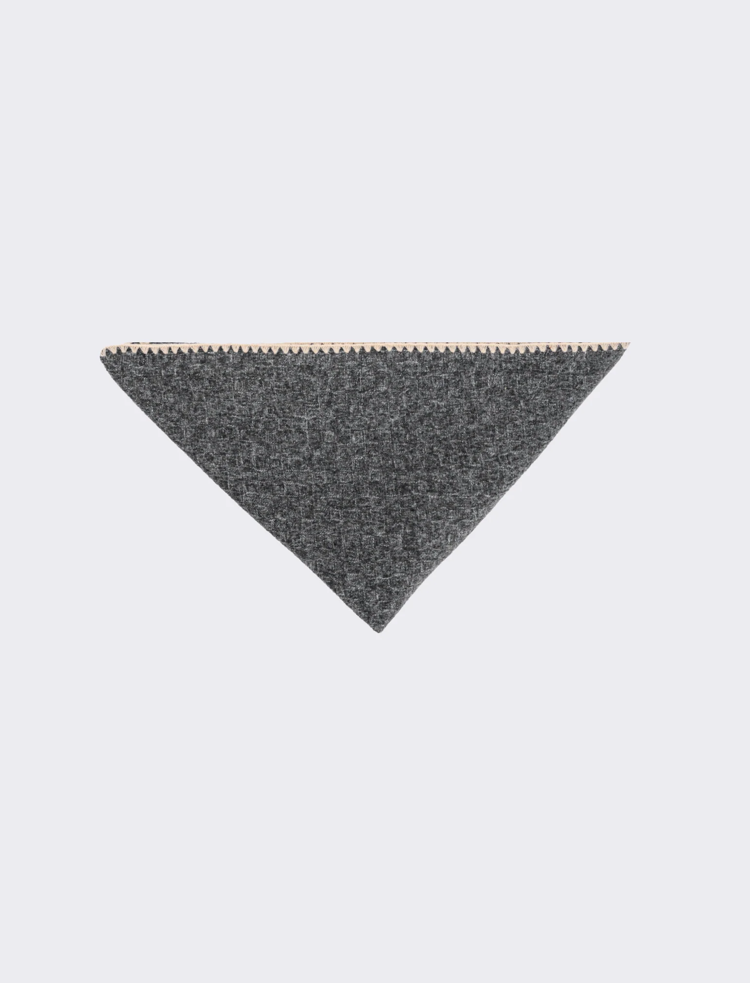 Sciarpa triangolo con impunture varie fantasie - Grigio - Image 2