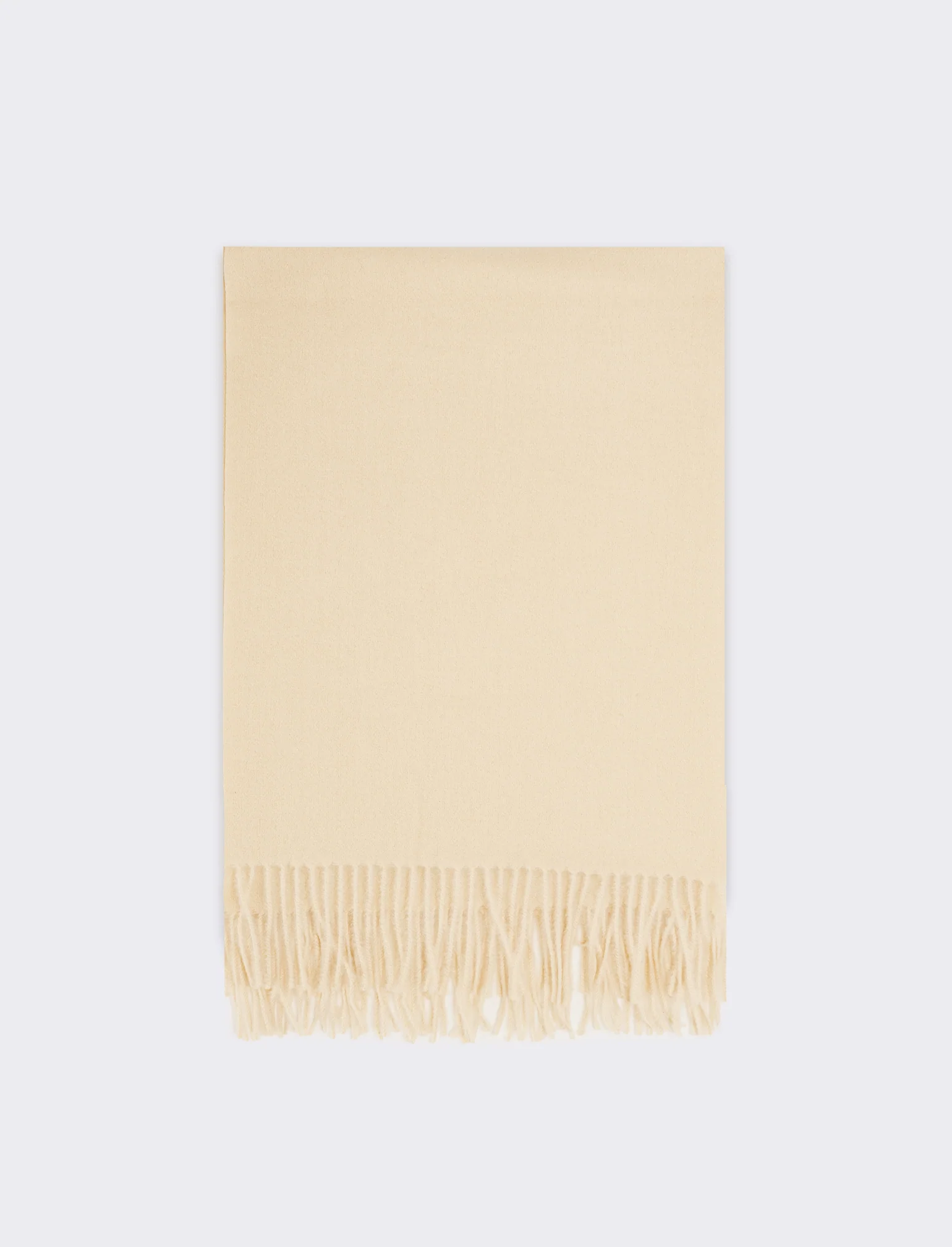 Sciarpa unito con frange uomo - Beige - Image 2