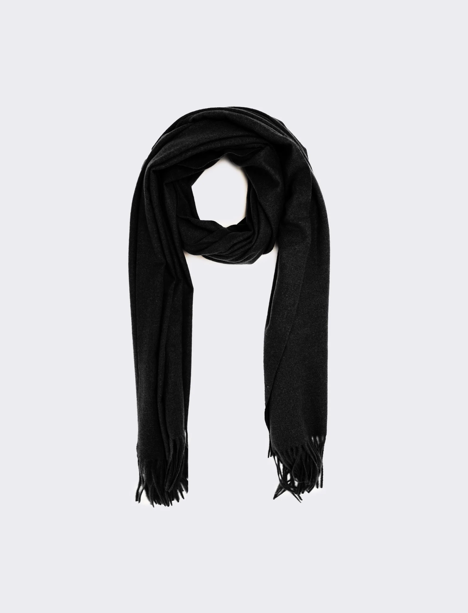 Sciarpa unito con frange uomo - Nero