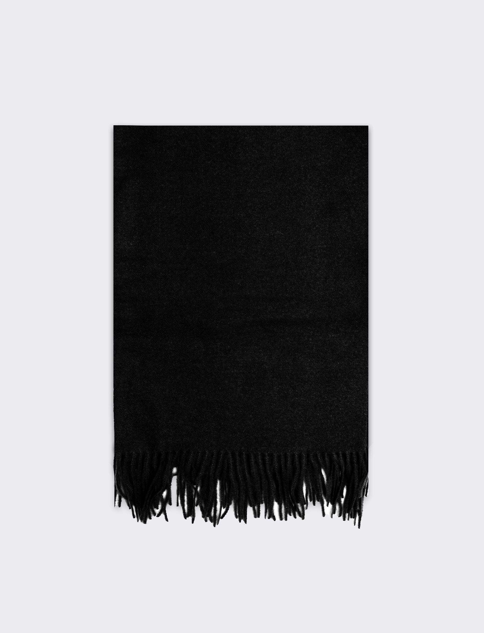 Sciarpa unito con frange uomo - Nero - Image 2